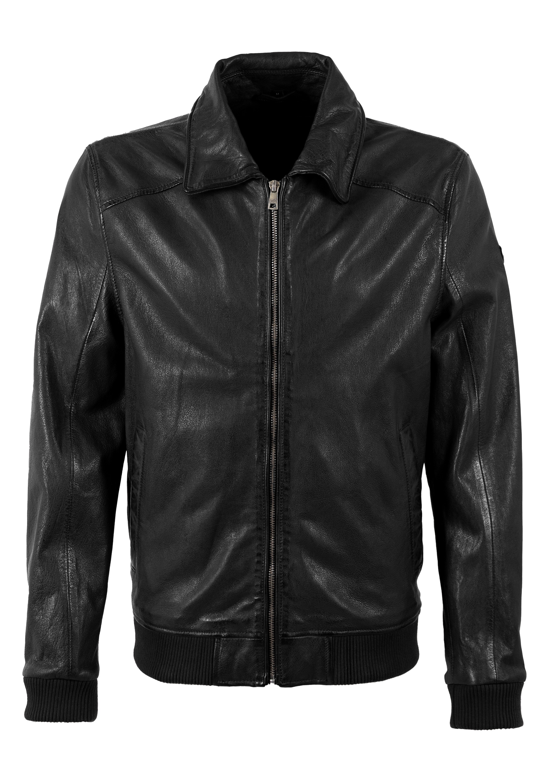 Mauritius Veste en cuir »MMCrovig« mit Umlegekragen