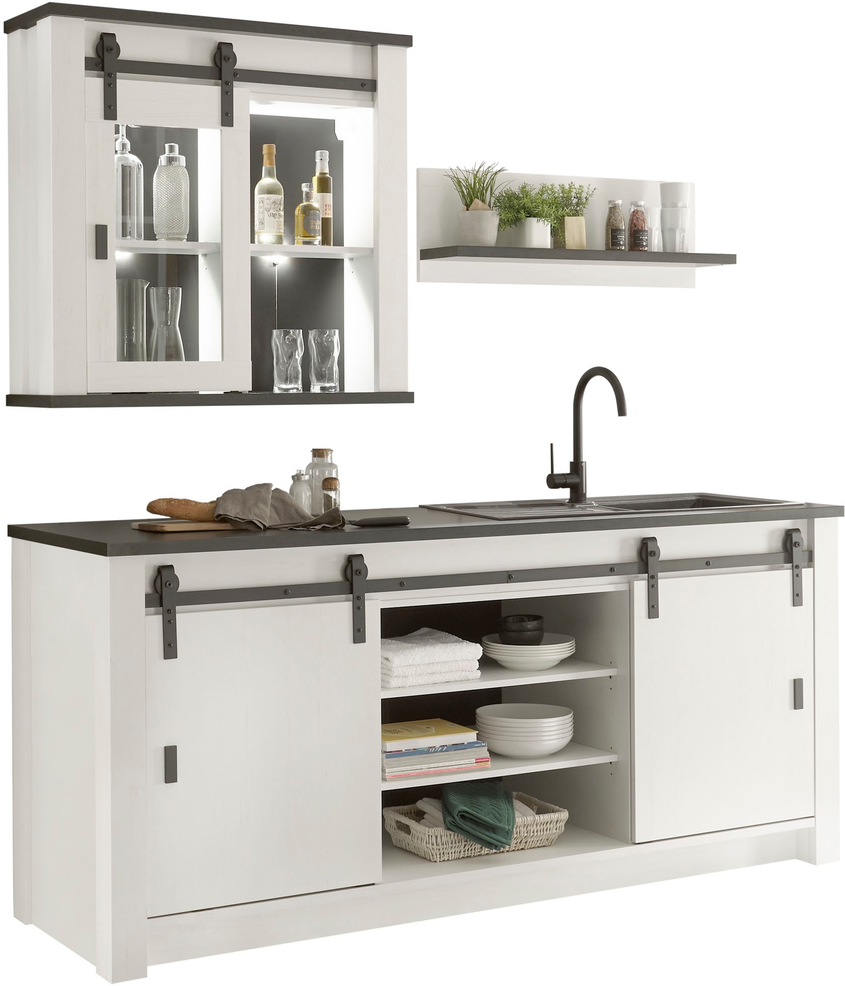 Home affaire Cuisine »Sherwood« Breite 201 cm, ohne E-Geräte