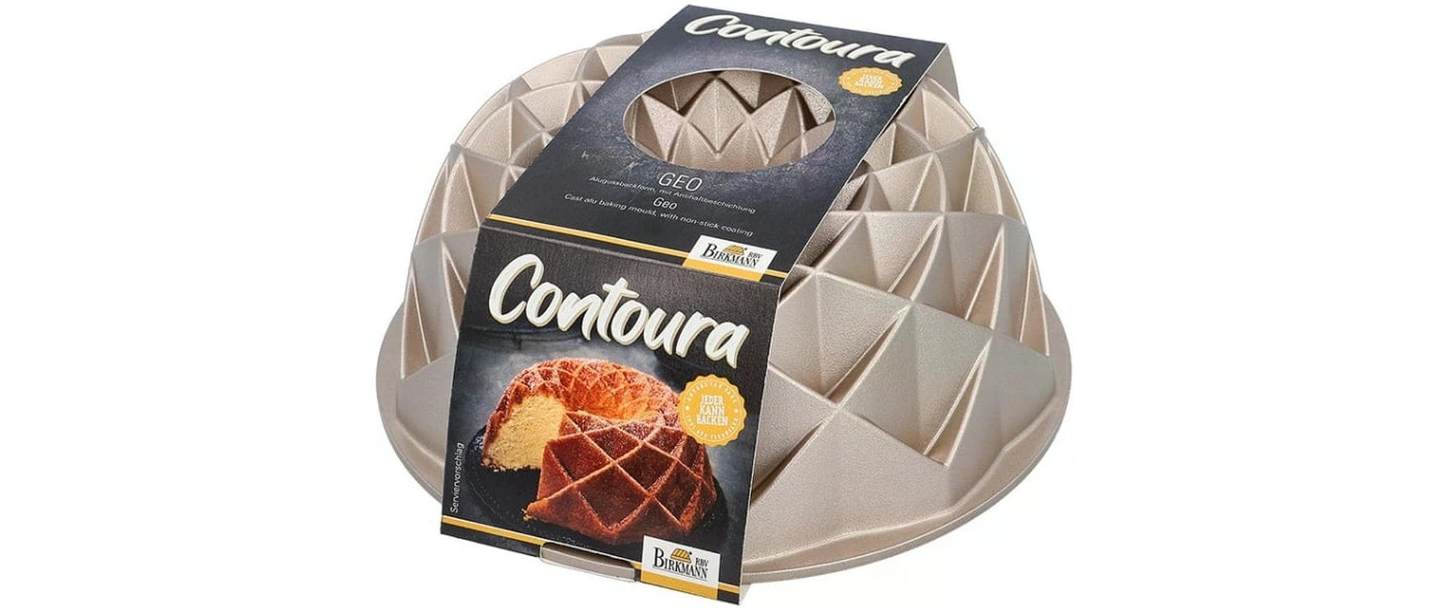 Image of Birkmann Gugelhupfform "Contoura Geo 24 cm Gold"