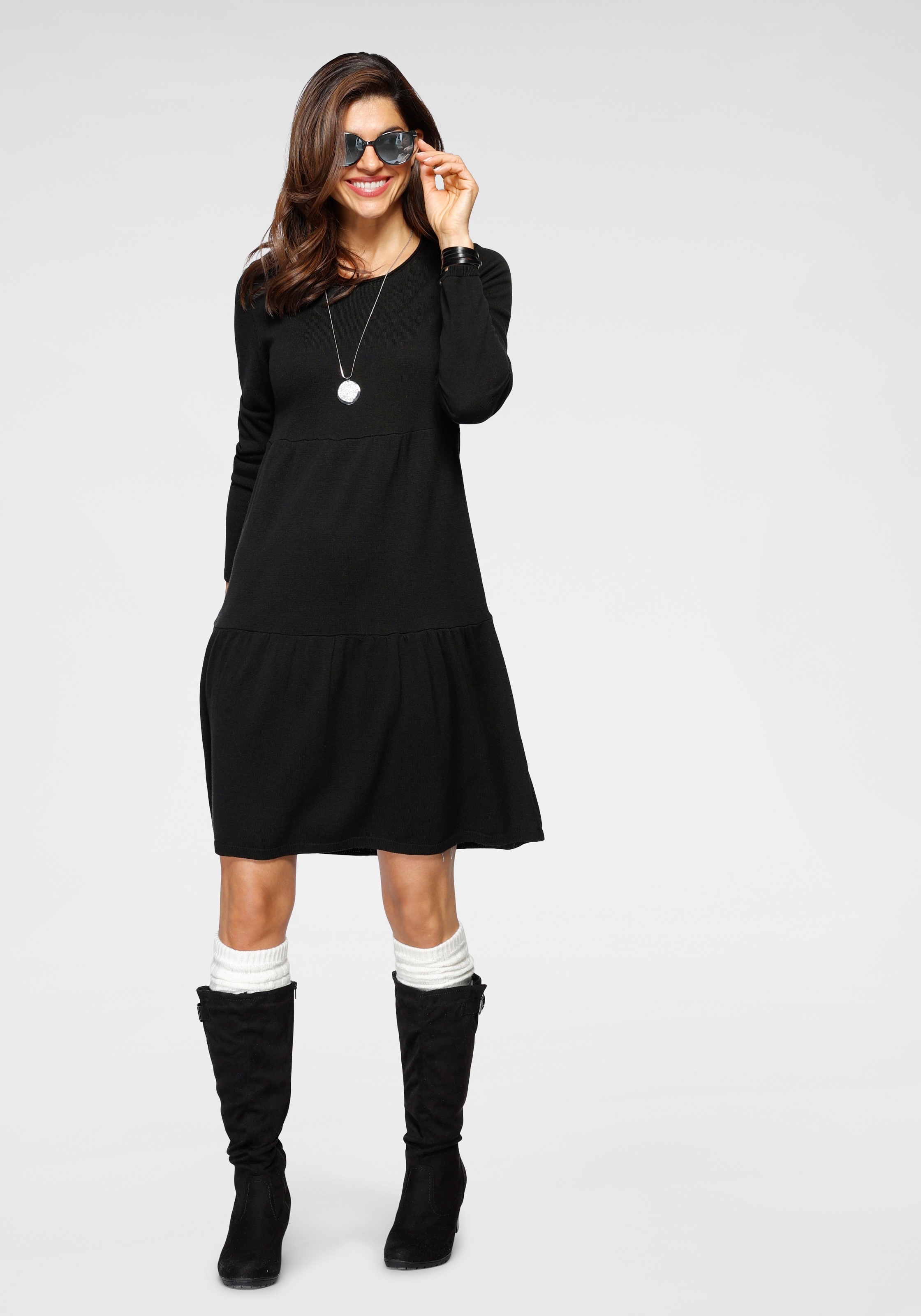 Image of Boysen's Strickkleid, mit modischen Volants NEUE FARBE bei Ackermann Versand Schweiz