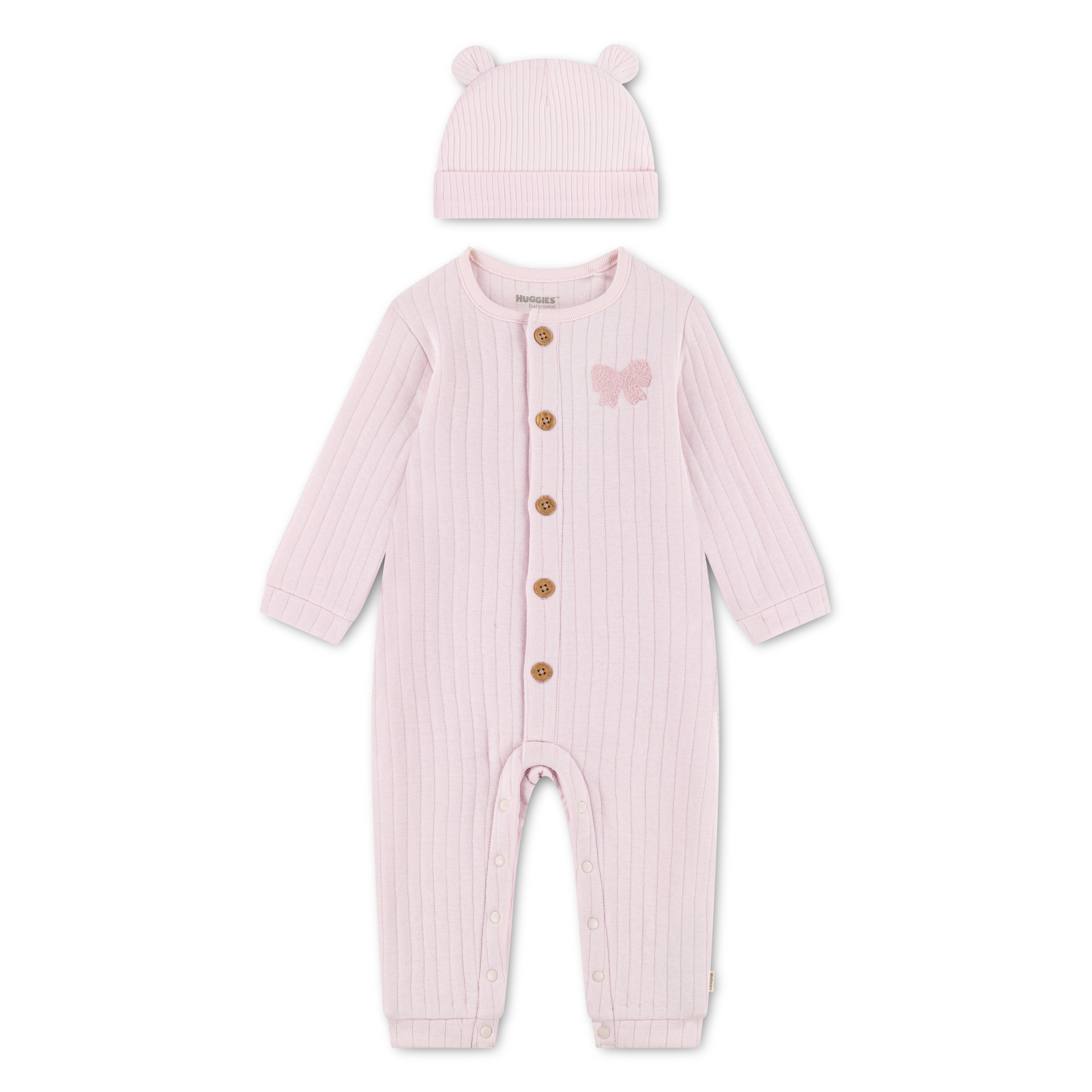 Image of HUGGIES babywear Neugeborenen-Geschenkset "HUGB COVERALL ATTACHMENT" Set, 2 mit passendem Mützchen