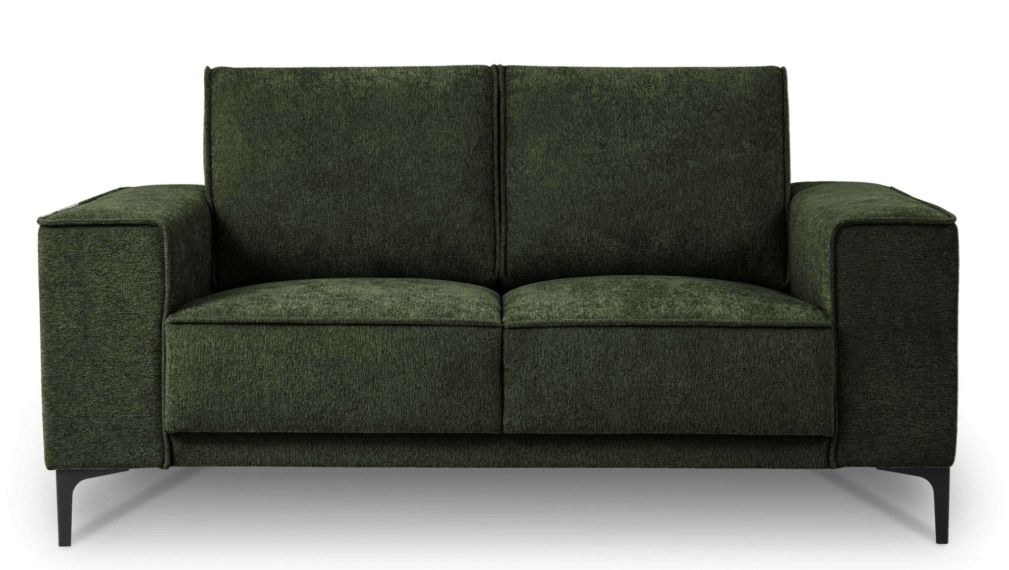 Places of Style 2-Sitzer »Kompaktsofa Oland, Struktur, Flachgewebe, Luxus-Microfaser, Boucle«, 164 cm, Wellenunterfederung, Skandi-Design, Metallfüsse