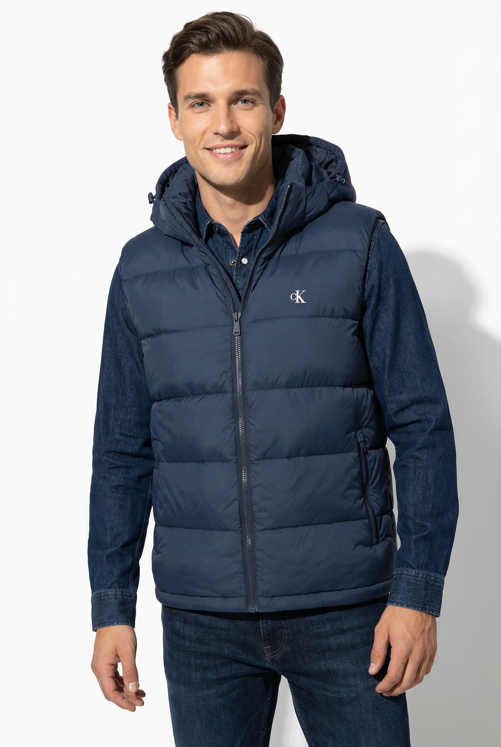 Image of Calvin Klein Jeans Steppweste Kapuze, Regular Fit, warm wattiert
