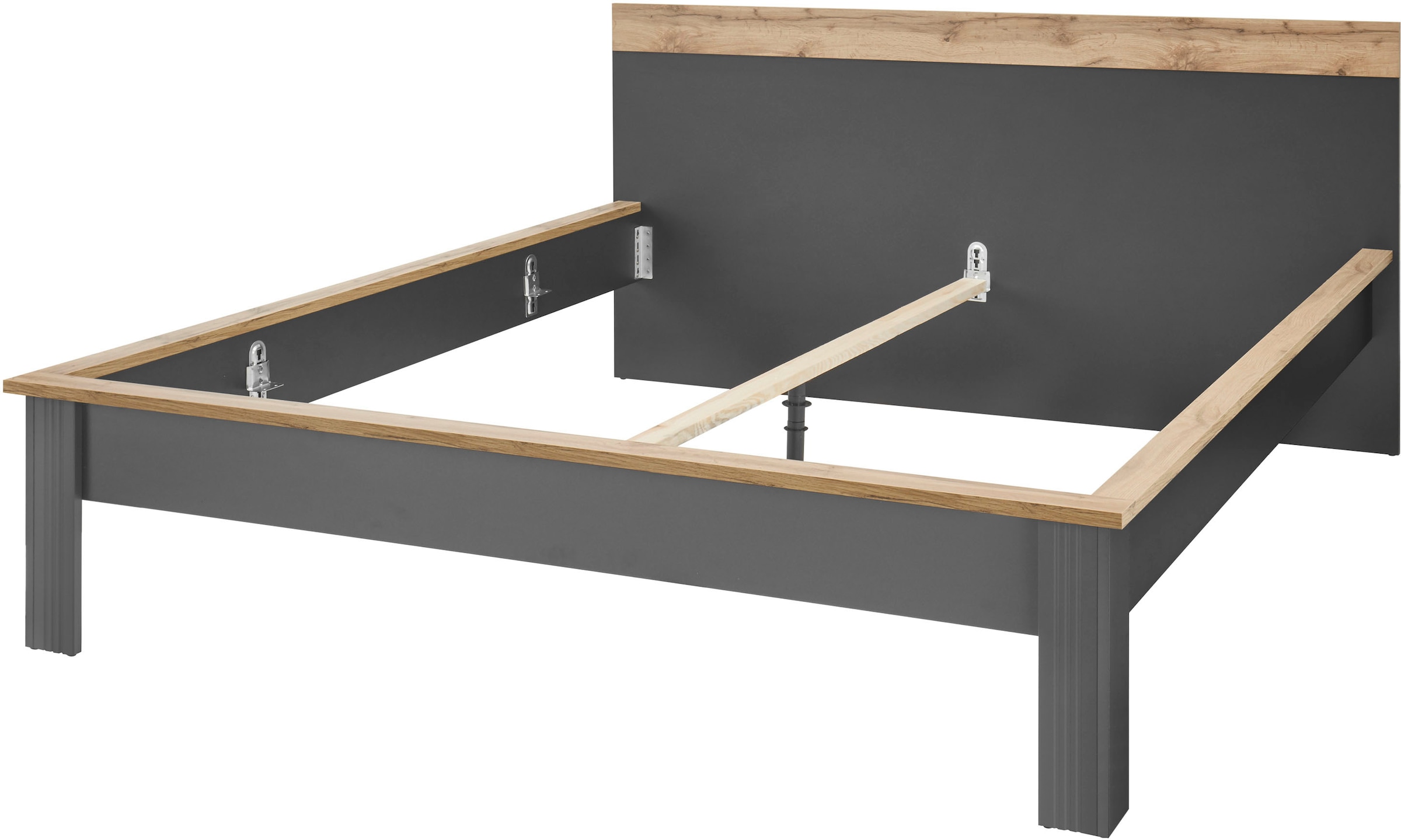 GOODproduct Schlafzimmer-Set »Westminster« Bett Liegefläche 180/200cm und 2 Nachtkommoden