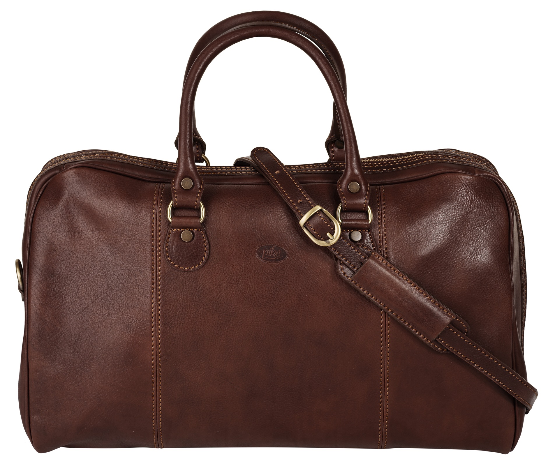 Image of Piké Reisetasche "PIKÉ Damen, Herren CALABRIA MEDIO echt Leder, Made in Italy" echt Leder, Made in Italy