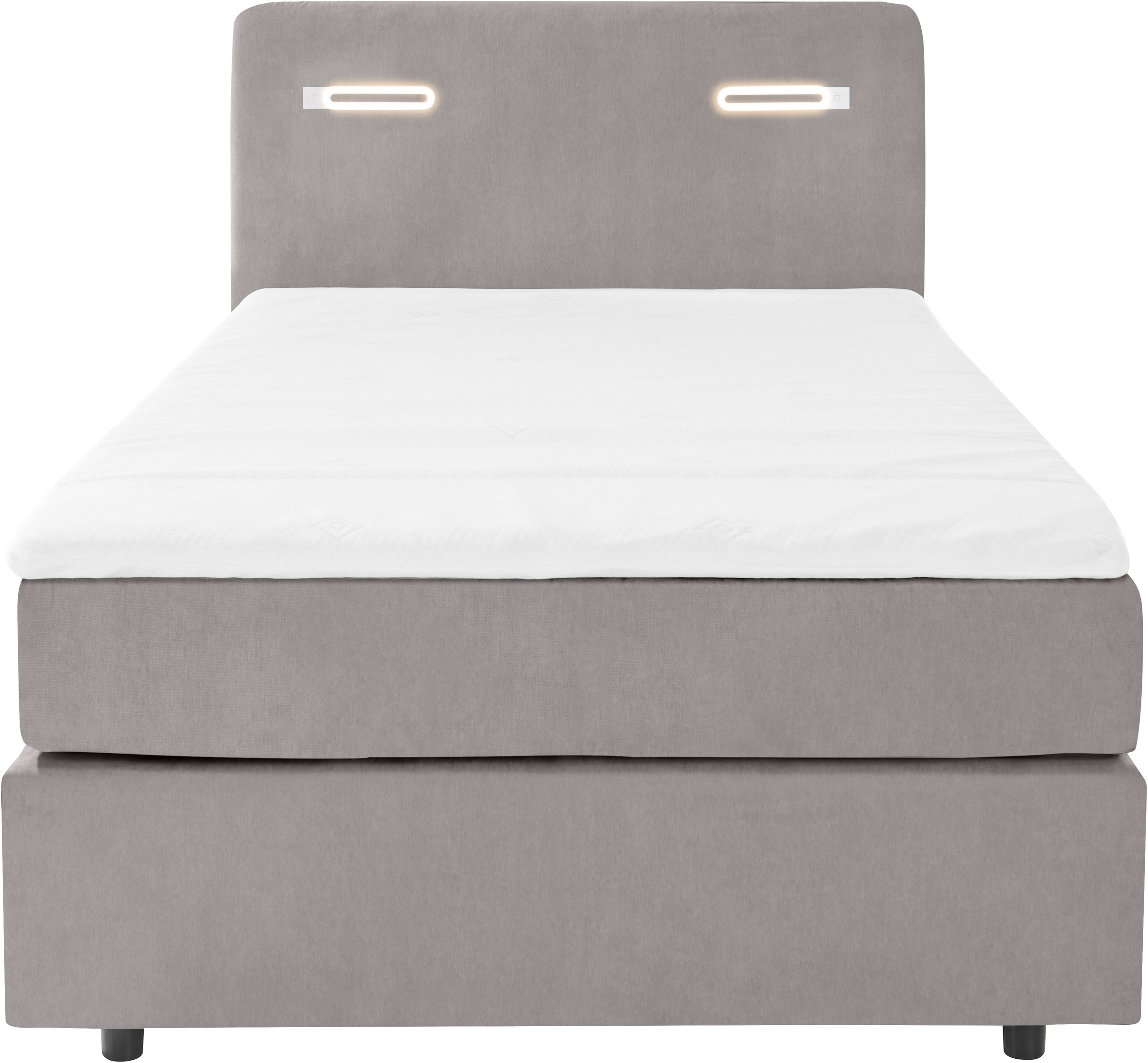 Home affaire Boxbett »Luan« Schubkästen, LED-Beleuchtung und Topper, in Breite 120 cm und 180 cm