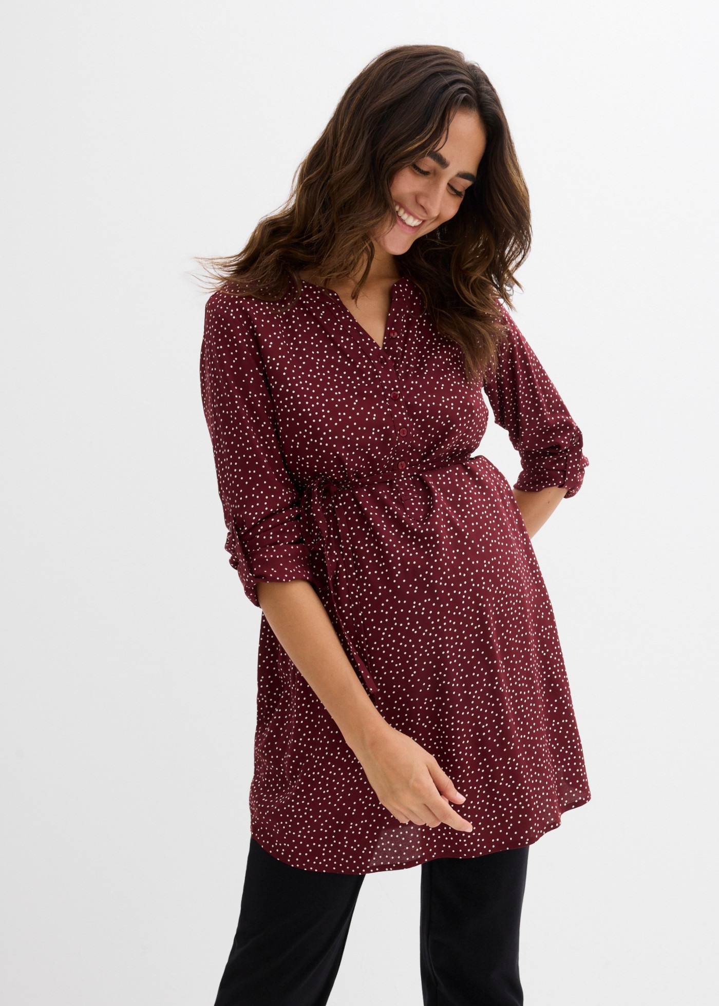 Image of bonprix Umstandskleid als Kleid oder Bluse tragbar, aus Viskose, Loose Fit