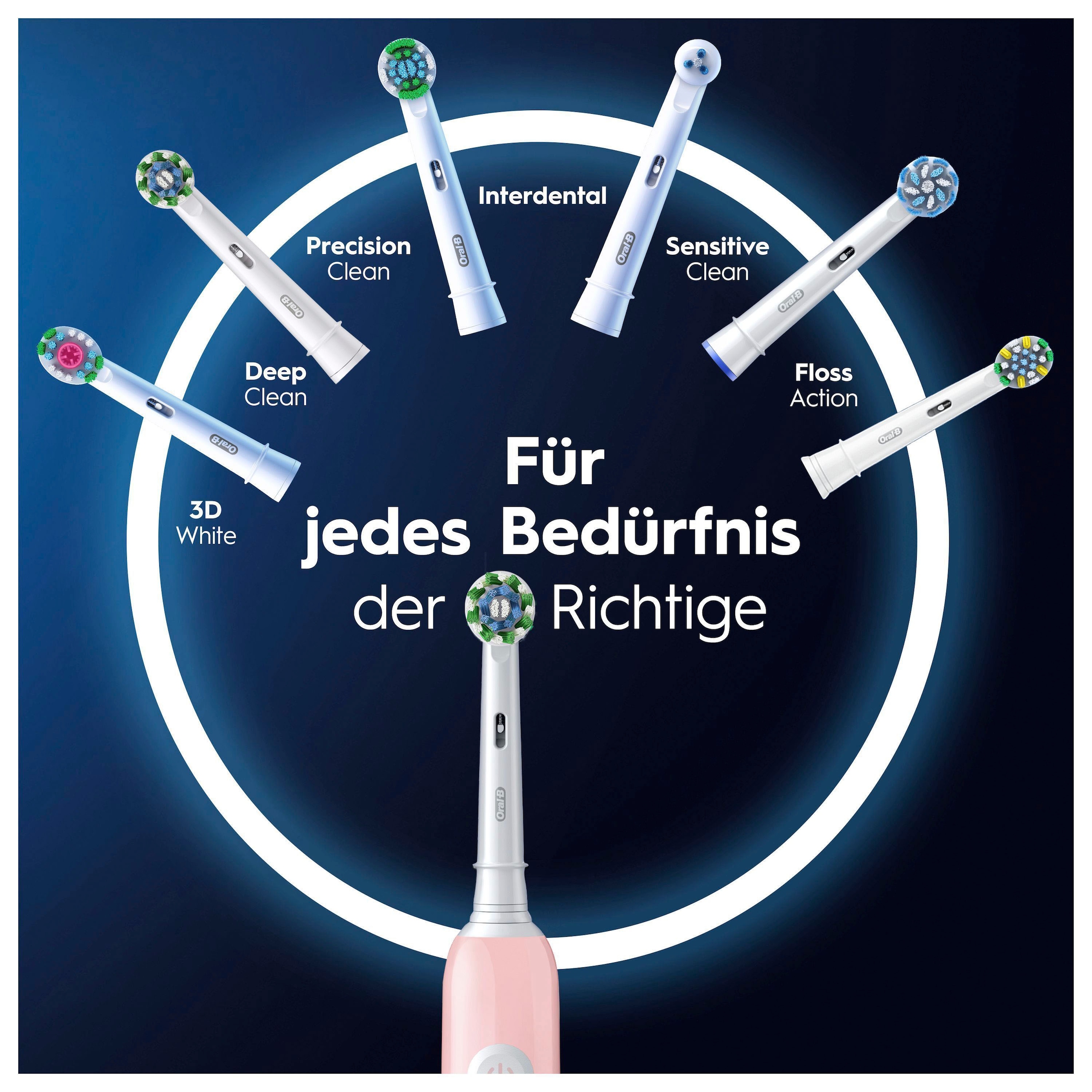 Oral-B Elektrische Zahnbürste »PRO Series 1 Doppelpack«, 2 St. Aufsteckbürsten, Drucksensor