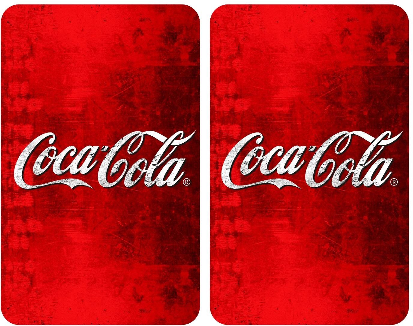 Image of WENKO Herd-Abdeckplatte »Coca-Cola Classic«, (Set, 2 tlg.), aus gehärtetem Glas von WENKO mit Coca-Cola Schriftzug bei Ackermann Versand Schweiz