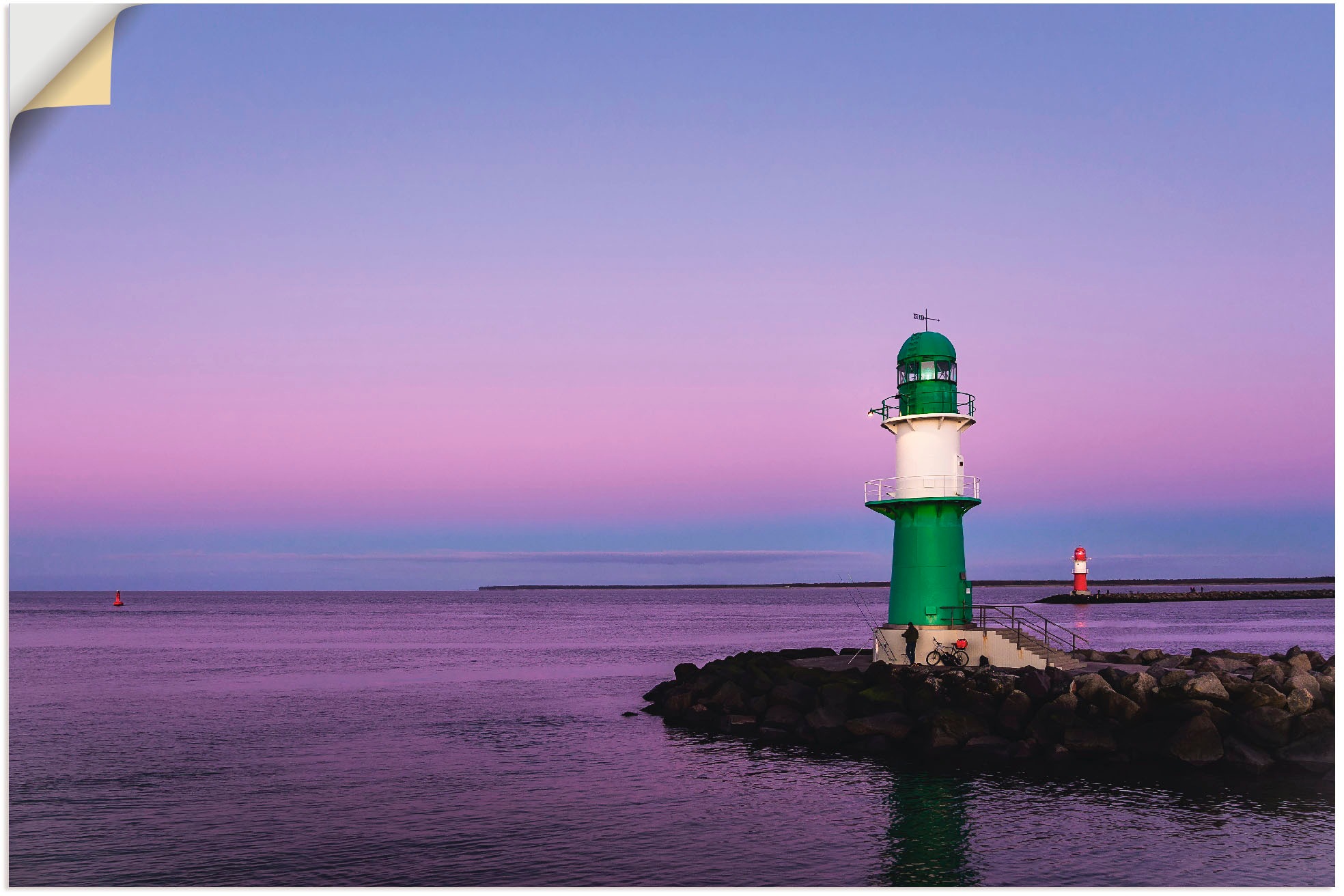 Image of Artland Wandbild »Mole an der Ostseeküste in Warnemünde II«, Gebäude, (1 St.), in vielen Grössen & Produktarten - Alubild / Outdoorbild für den Aussenbereich, Leinwandbild, Poster, Wandaufkleber / Wandtattoo auch für Badezimmer geeignet bei Ackermann Vers