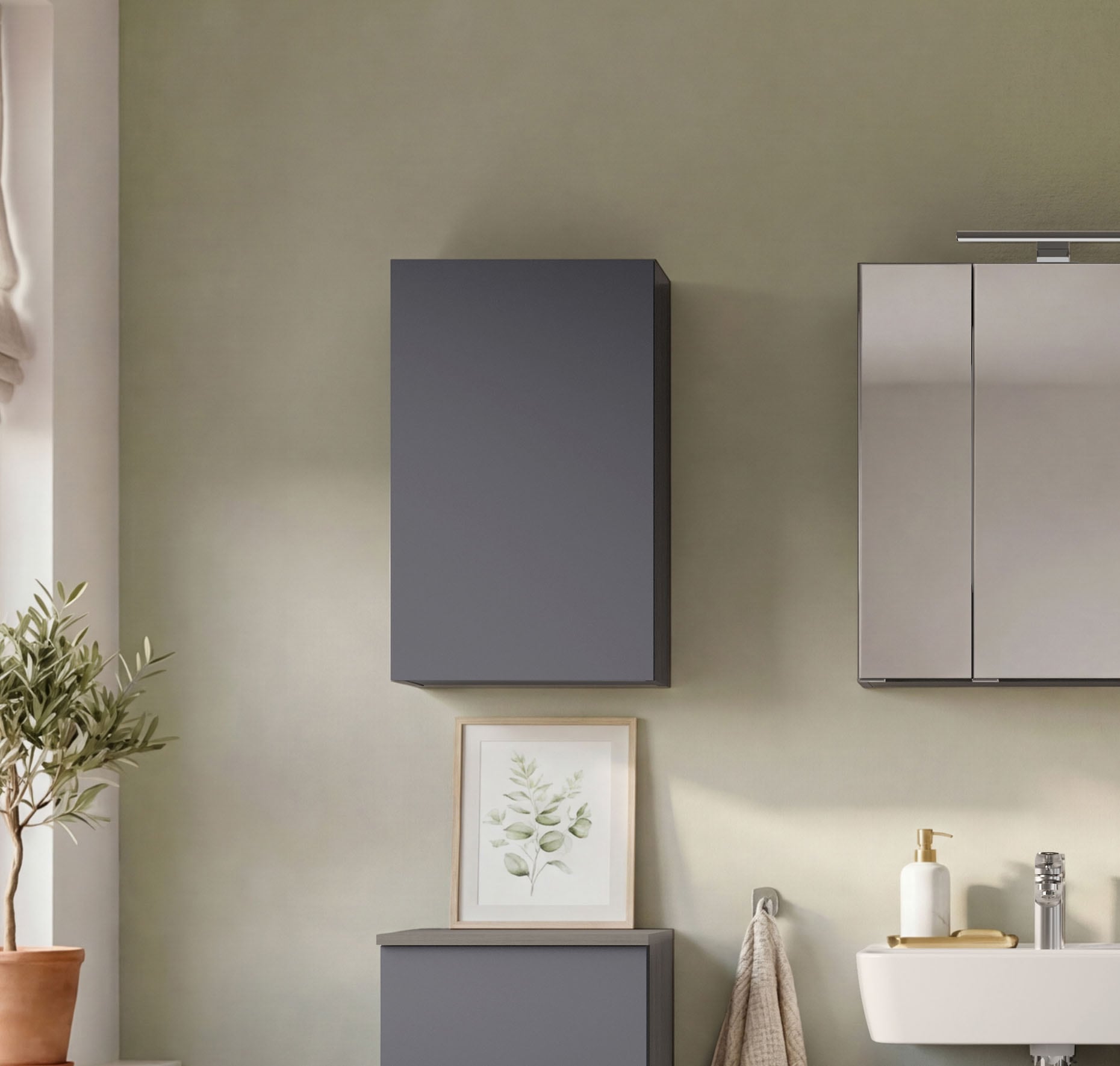 GOODproduct Badmöbel-Set »BOZEN, 4-tlg. Unterbecken-Set - Seitenschrank«