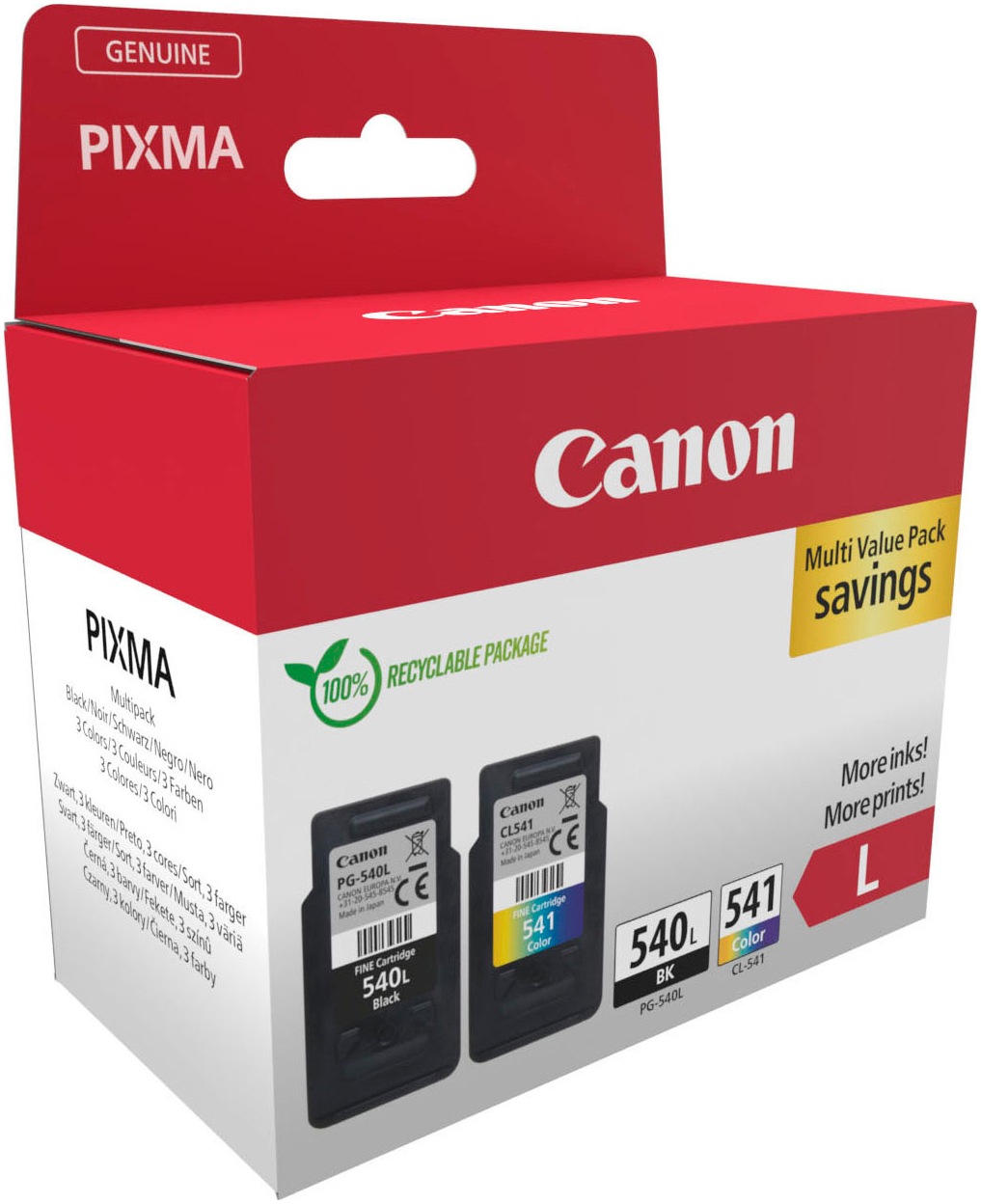 Canon Tintenpatrone »PG540L/CL541XL Photo Value Pack«, (Packung, 2 St.)