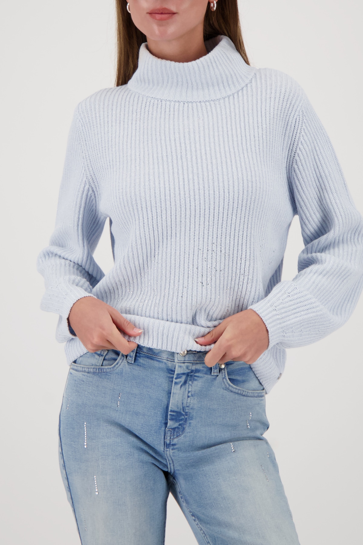 Image of Monari Rollkragenpullover "Pullover Lurex + Schmuck" Regular fit mit Rollkragen