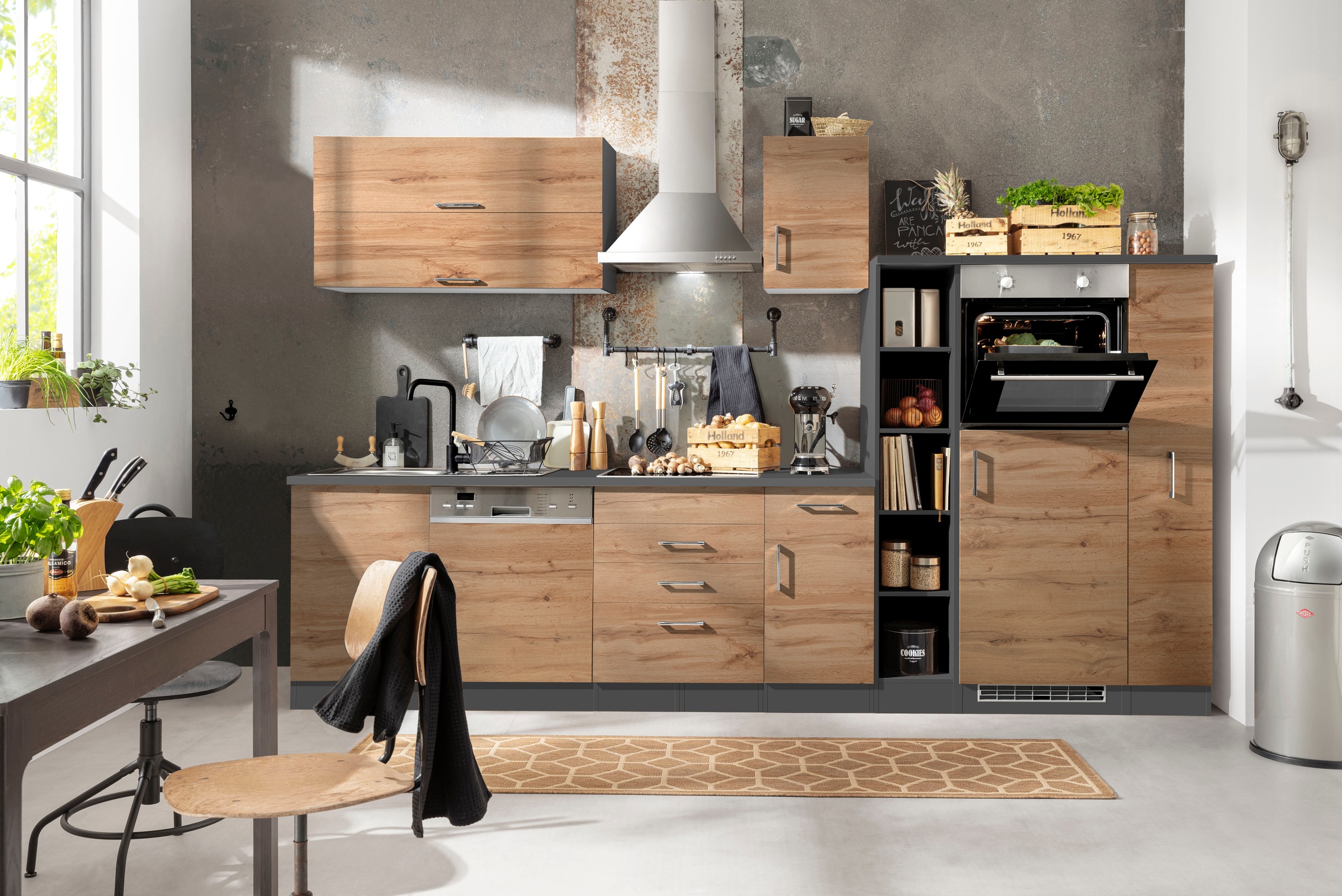 KOCHSTATION Kitchenette »KS-Colmar« sans appareils électriques, largeur 330 cm