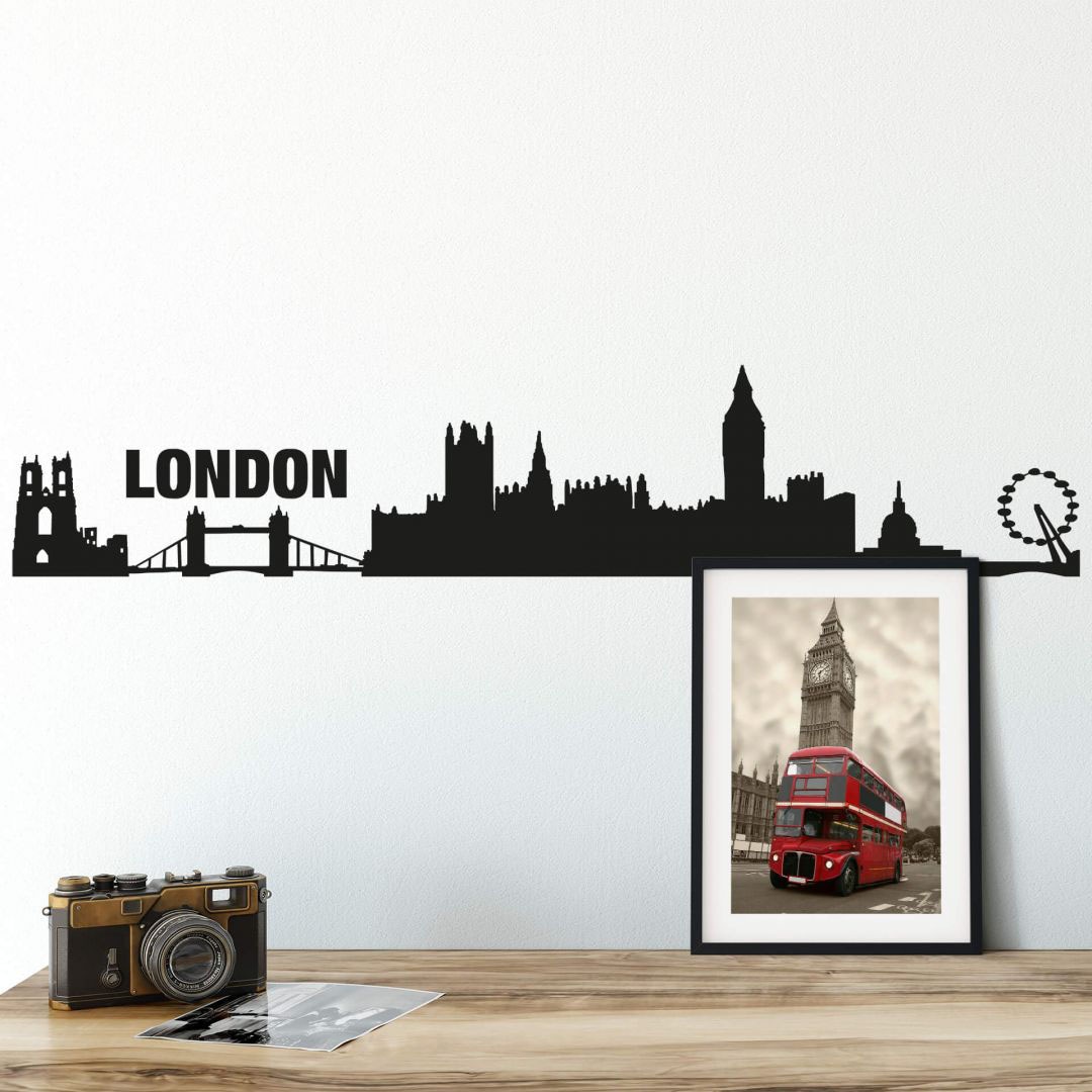 à St.) (1 »XXL Wall-Art 120cm«, Wandtattoo bas Skyline London Stadt prix!