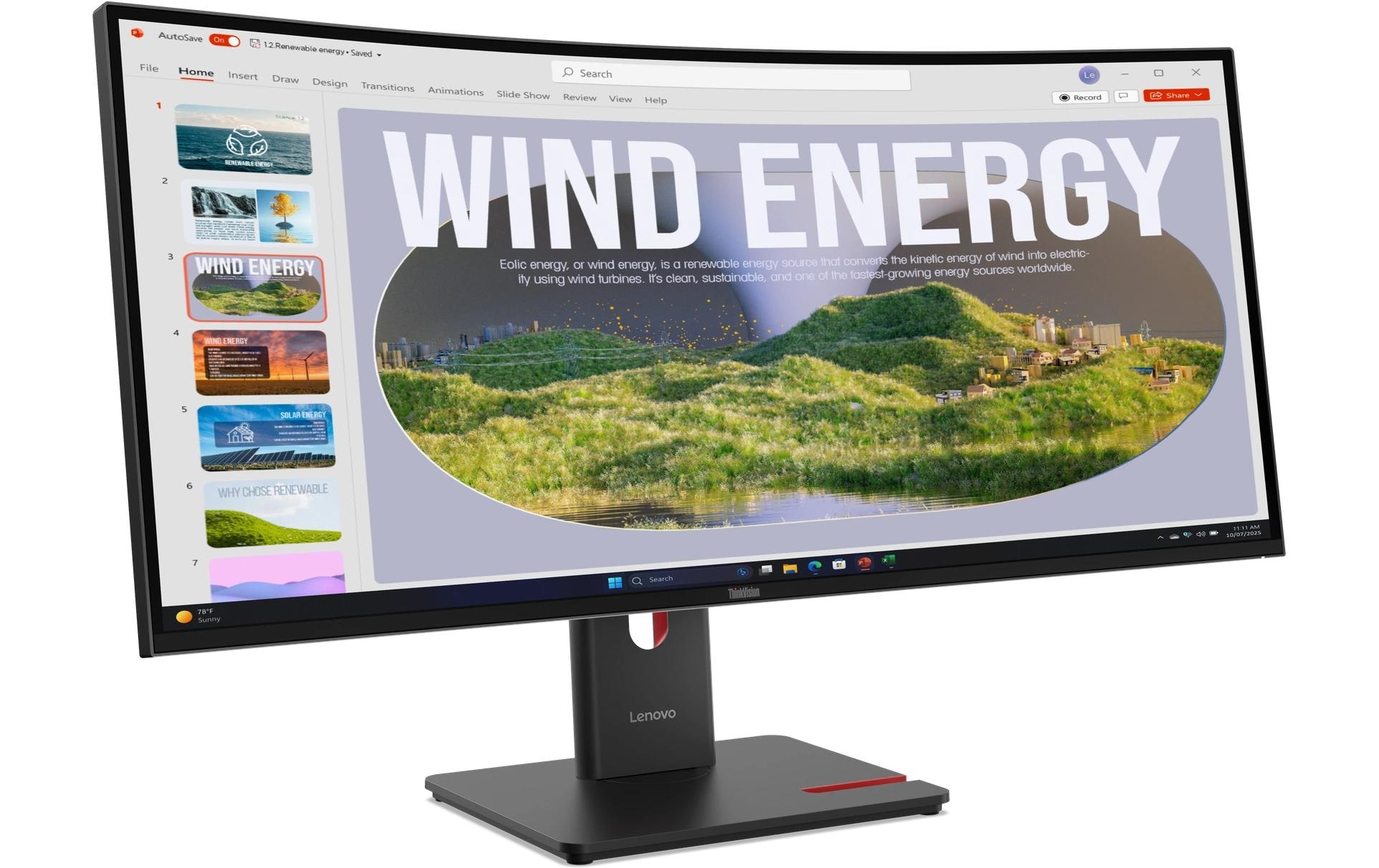 Lenovo Moniteur LED »ThinkVision T34WD-40« 86,4 cm/34 ″  3440 x 1440 px 120 Hz