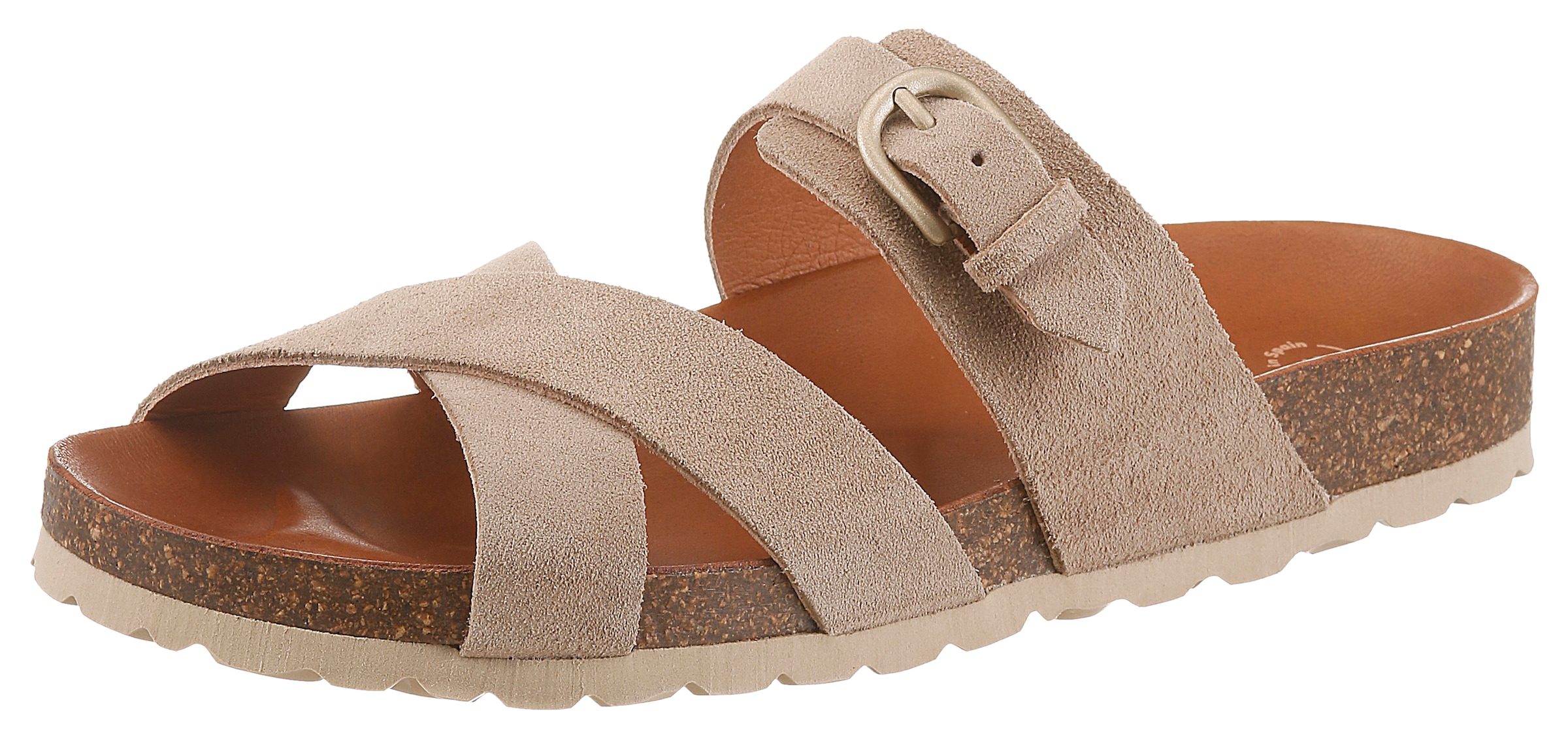 Image of VERBENAS Pantolette "RUBI SERRAJE" Sommerschuh, Hausschuh, Urlaubsschuh mit verstellbarer Schnalle