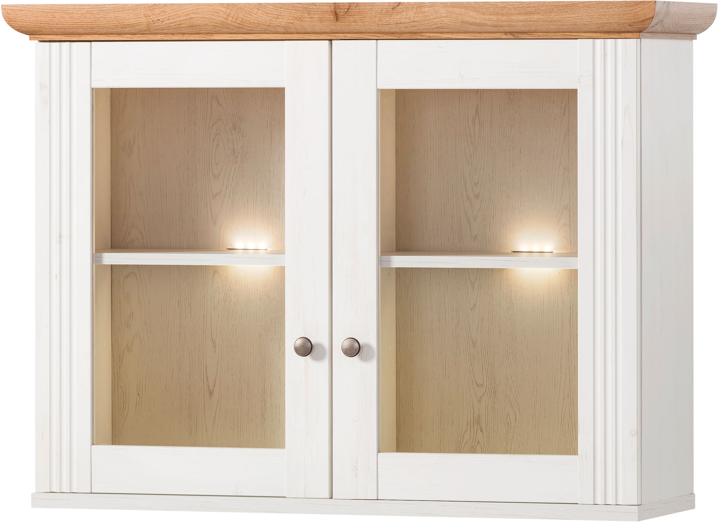 GOODproduct Kitchenette »KS-Westminster, Pantryküche im Landhaus Stil, hochwertige Metallgriffe« Set,  Breite 294 cm, Kommoden, Wandpaneel, Hängeschrank, Herdumbau