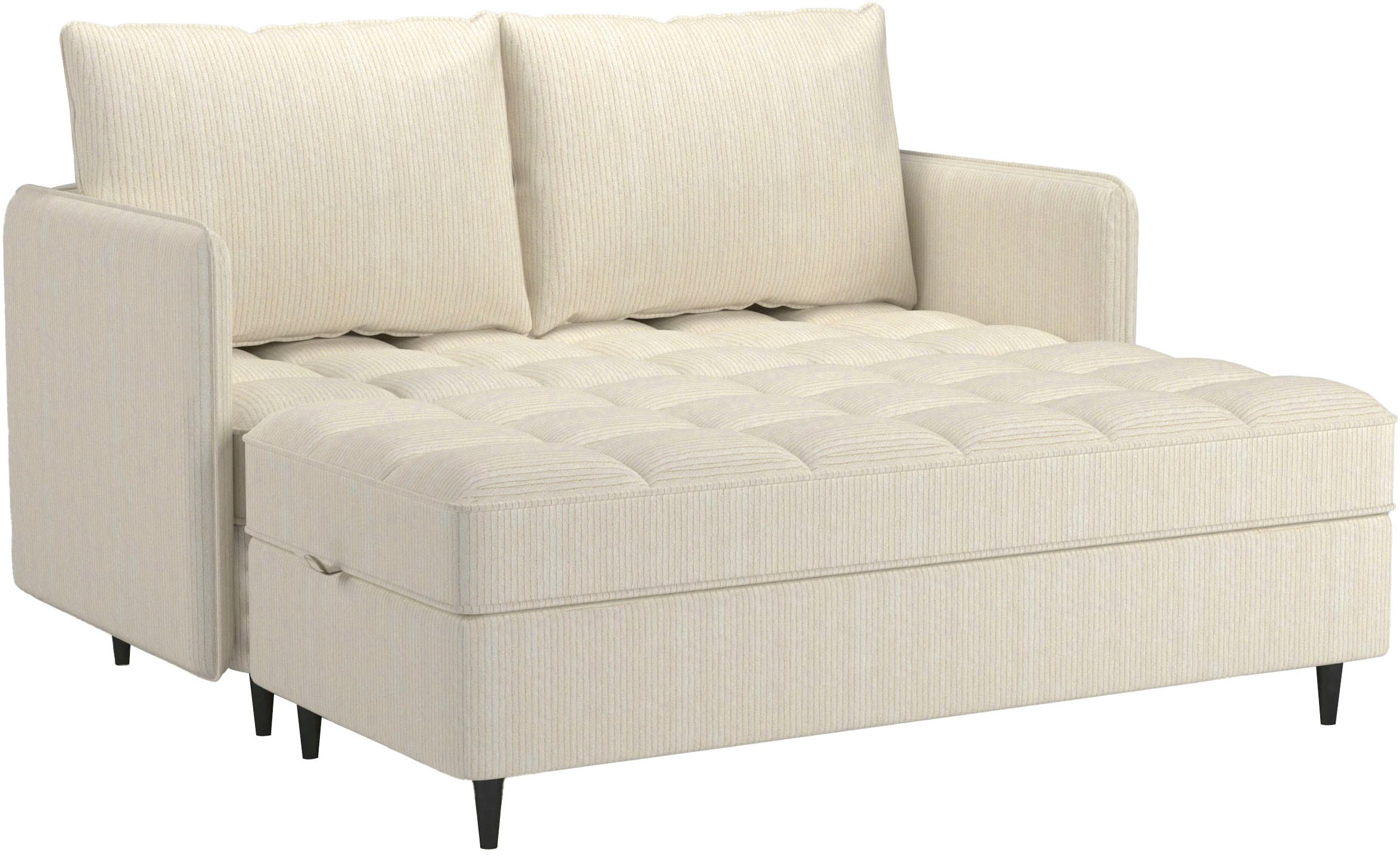 Dorel Home Ecksofa »LINDHUS, L-Form, 4 verschiedene Stellvarianten, Lounge-Sofa,«, Wohnlandschaft, mit Recamiere, grosser Bettkasten, Cord, Chenille