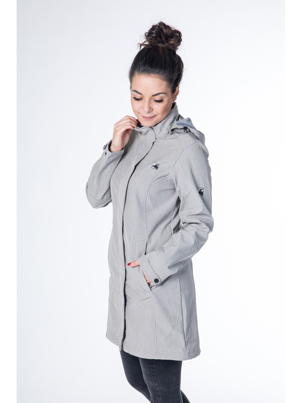 DEPROC Active Softshellmantel »GLACE SILVER LONG WOMEN« auch in Grossen Grössen erhältlich