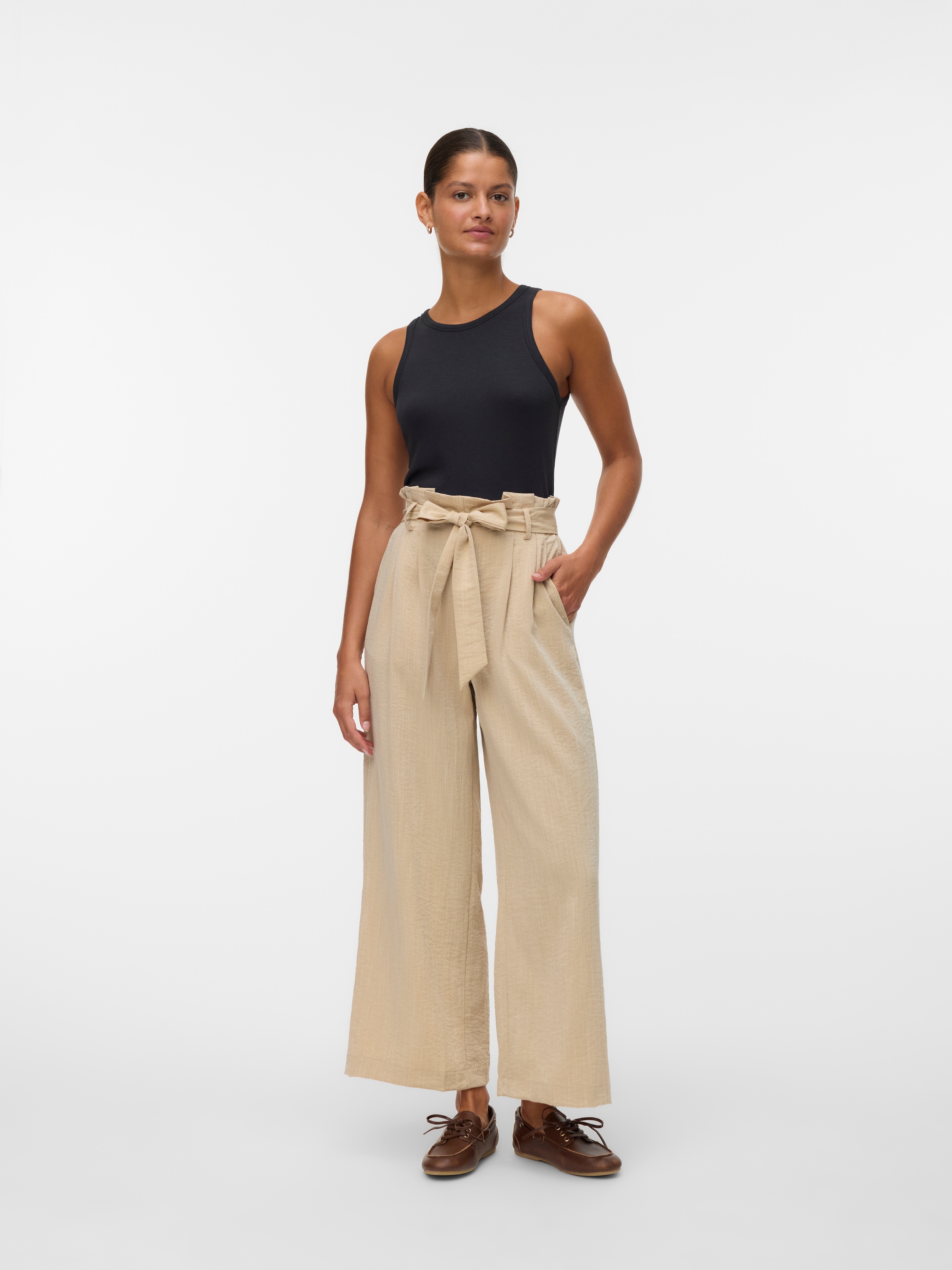 Vero Moda Pantalon paperbag »VMSYDNEY HW PAPERBAG ANKLE PANT NOOS«  Materialmix