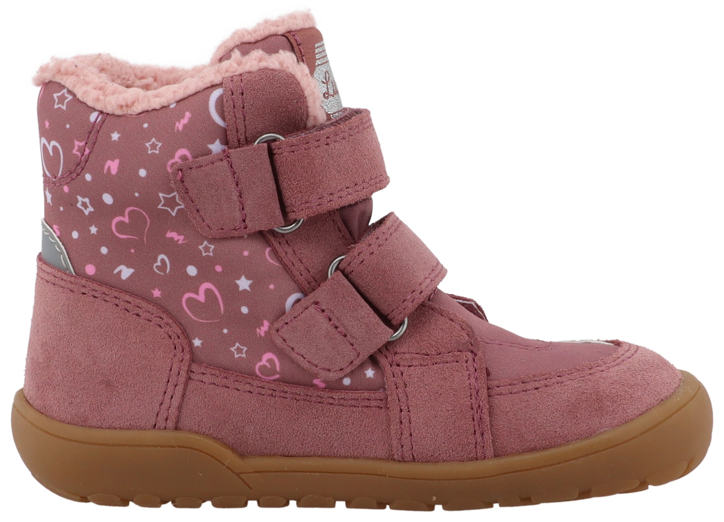 Lurchi Chaussures pieds nus »Jilly Barefoot-TEX«  chaussure à scratch avec doublure chaude, gabarit de taille à télécharger