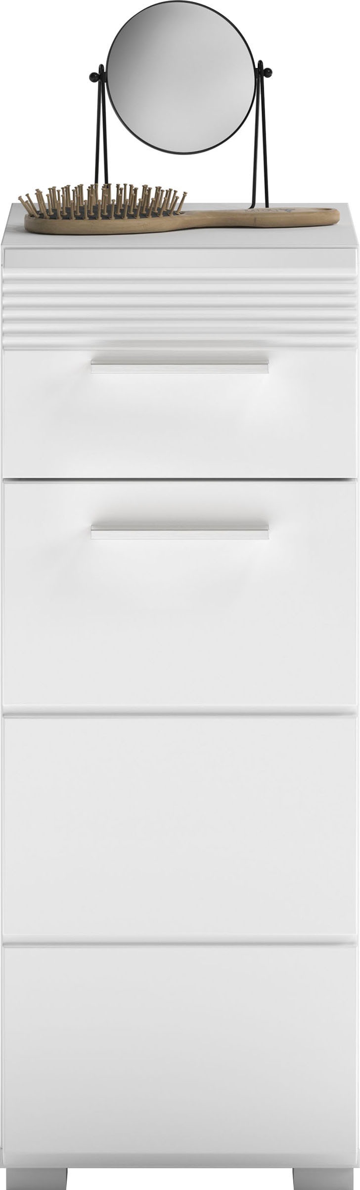 INOSIGN Badmöbel-Set »Malmö, 5 teilig, bestehend aus:«, (Set, 5 St.), Hochschrank, WBU, Spiegel, Unterschrank, Hängeschrank