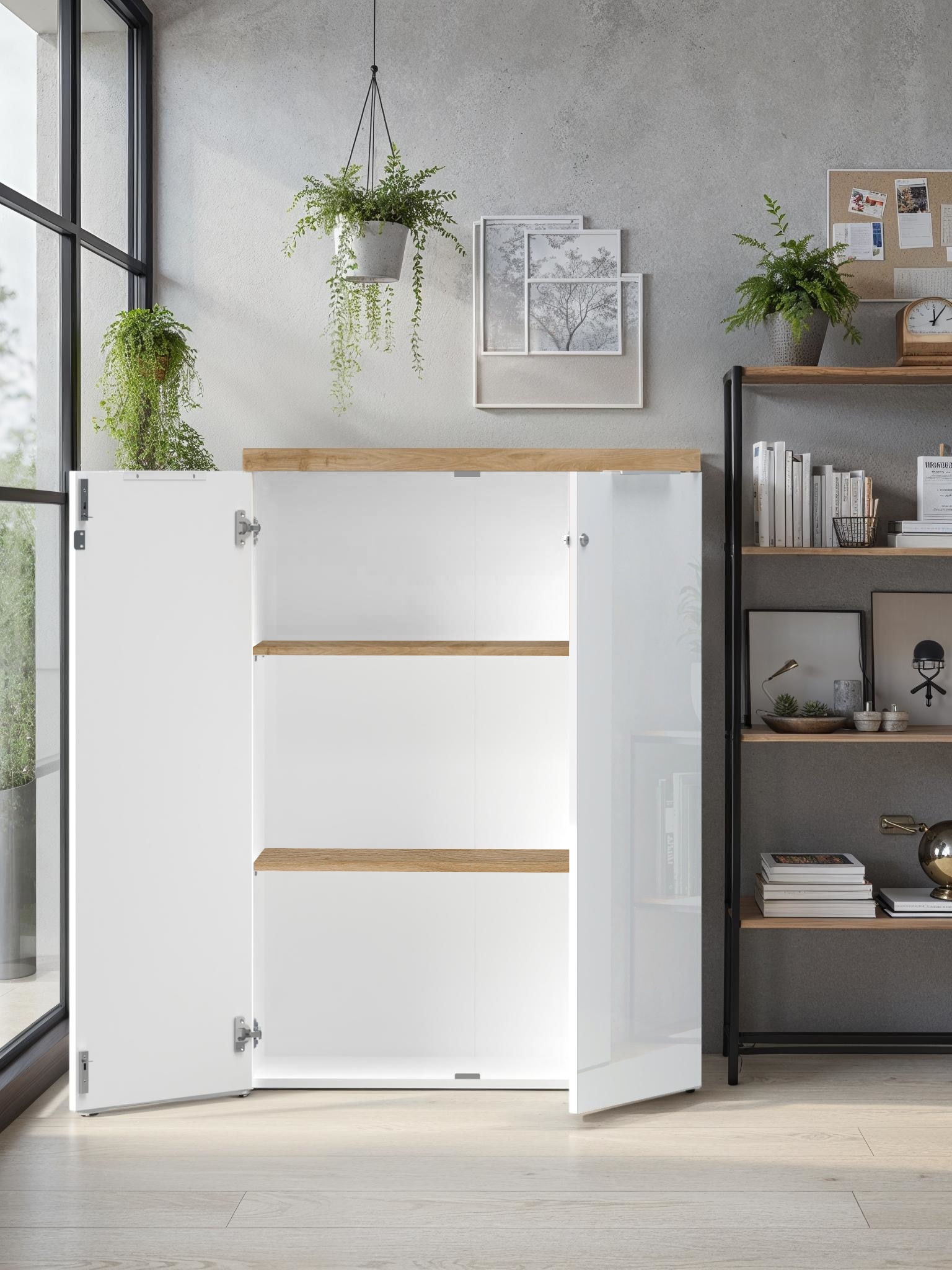 INOSIGN Aktenschrank »Easy H 115 cm, Büroschrank, Mehrzweckschrank mit 2 Türen« Metallgriffe,  abschliessbar, Top 38 mm stark