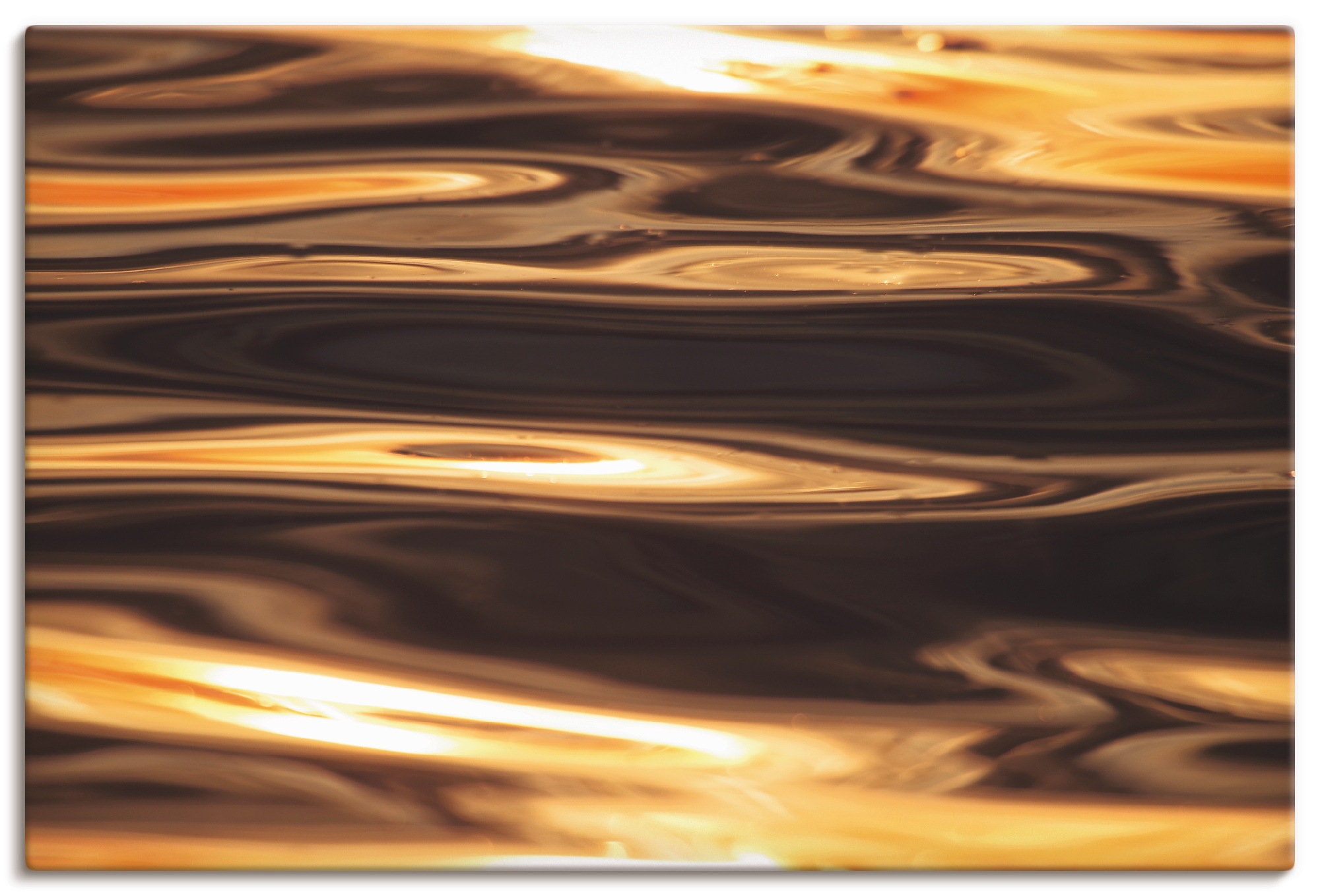 Image of Artland Wandbild »Goldenes Wasser des Meeres«, Gewässer, (1 St.), in vielen Grössen & Produktarten - Alubild / Outdoorbild für den Aussenbereich, Leinwandbild, Poster, Wandaufkleber / Wandtattoo auch für Badezimmer geeignet bei Ackermann Versand Schweiz