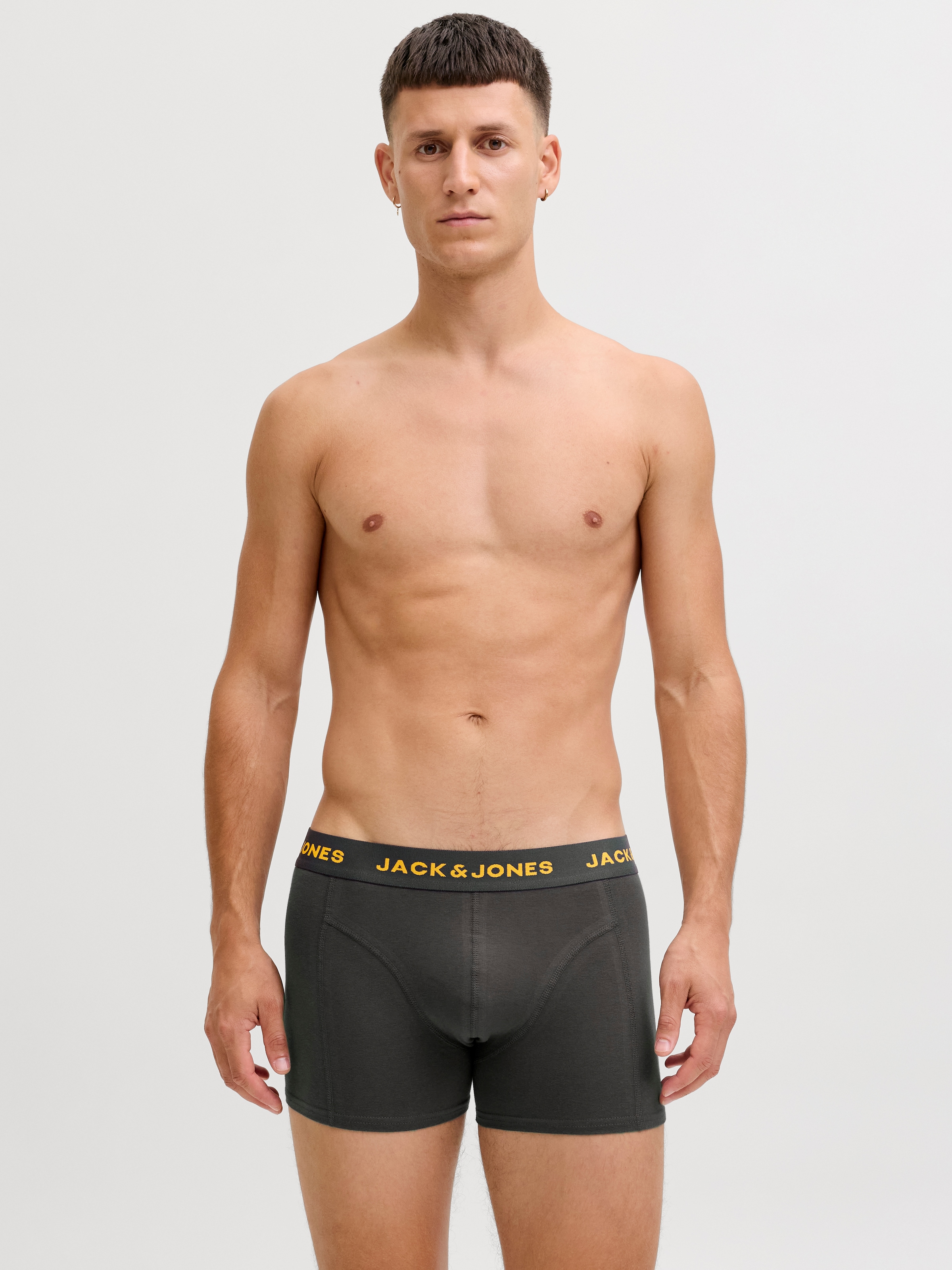 Jack & Jones Tronc »JACBOLT SOLID TRUNKS 12 PACK« Paquet, 12 cuis mélange de coton, ceinture élastique