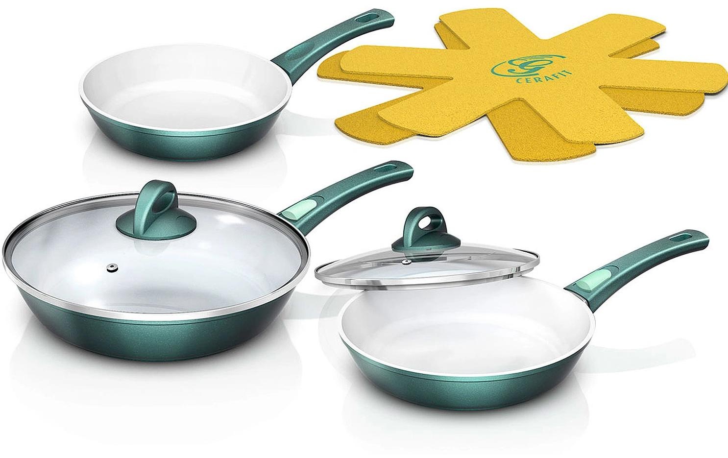 Image of Genius Pfannen-Set "Genius Cerafit Fusion 20 cm/24 cm/28 cm" Edelstahl