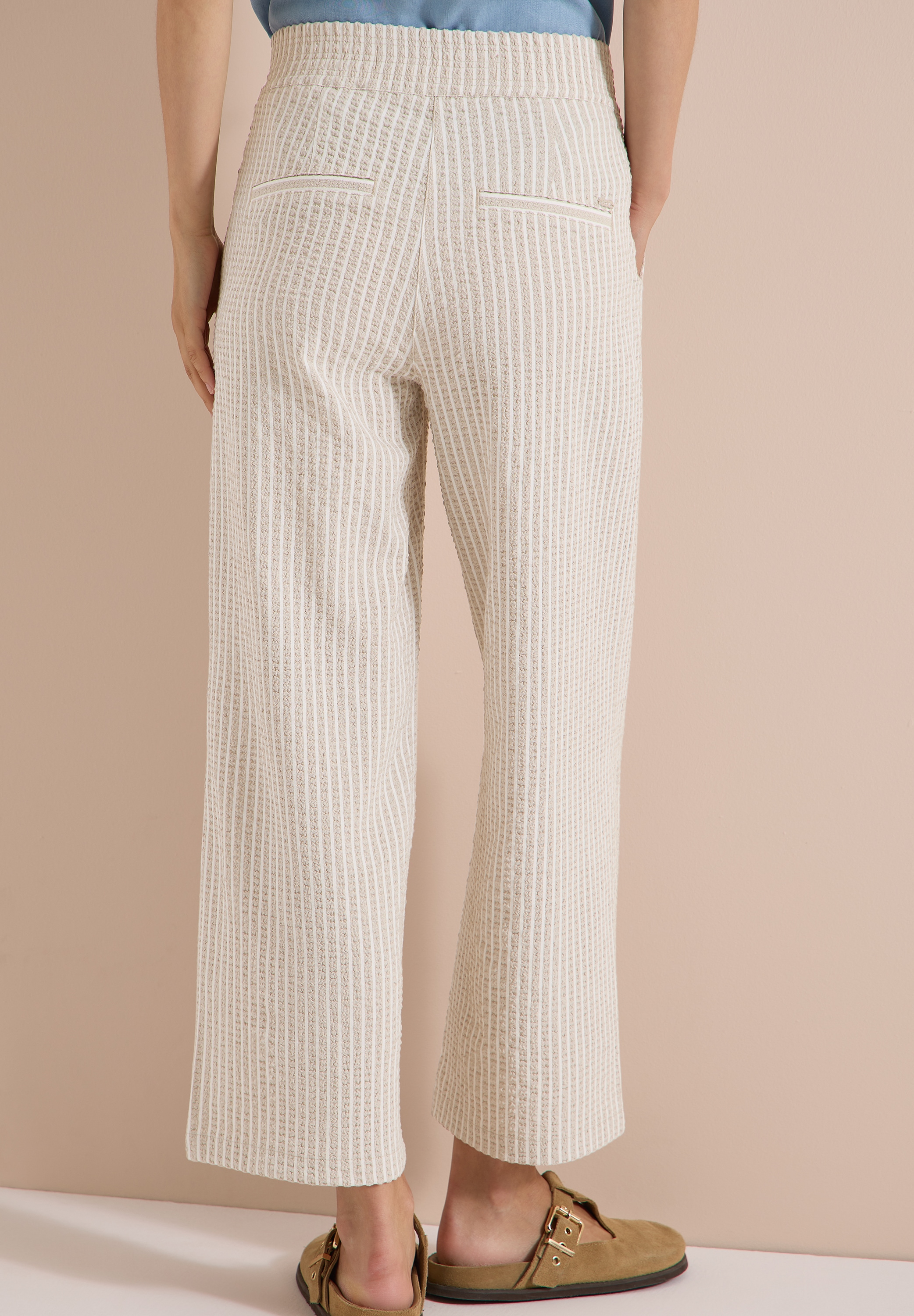 Cecil 7/8-Hose  Seersucker-Qualität, Streifenmuster, Loose Fit