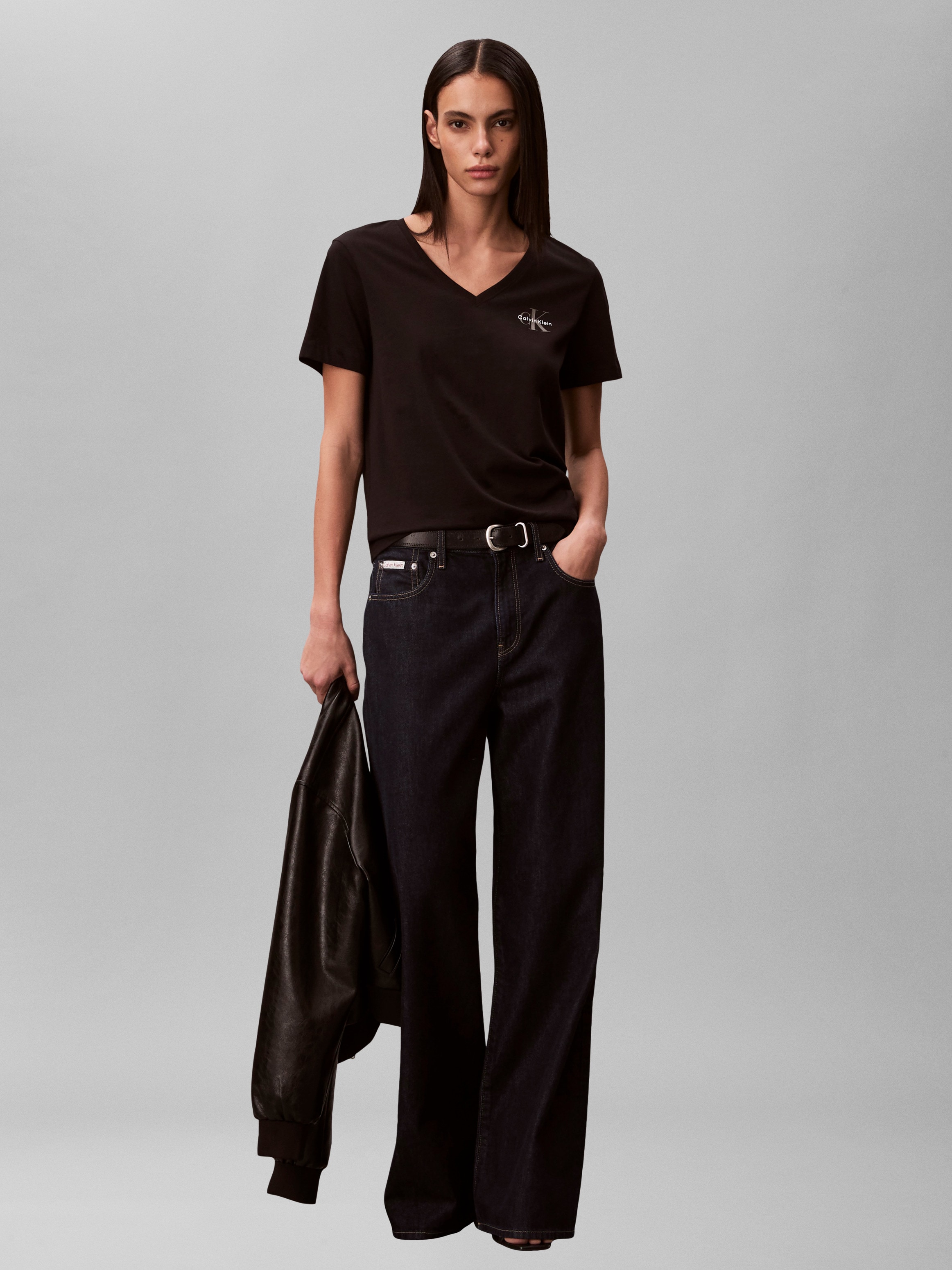 Calvin Klein Jeans T-Shirt »MONOLOGO VNK 2PACK TEE« Packung, 2er-Pack, 2 tlg. , Logoschriftzug