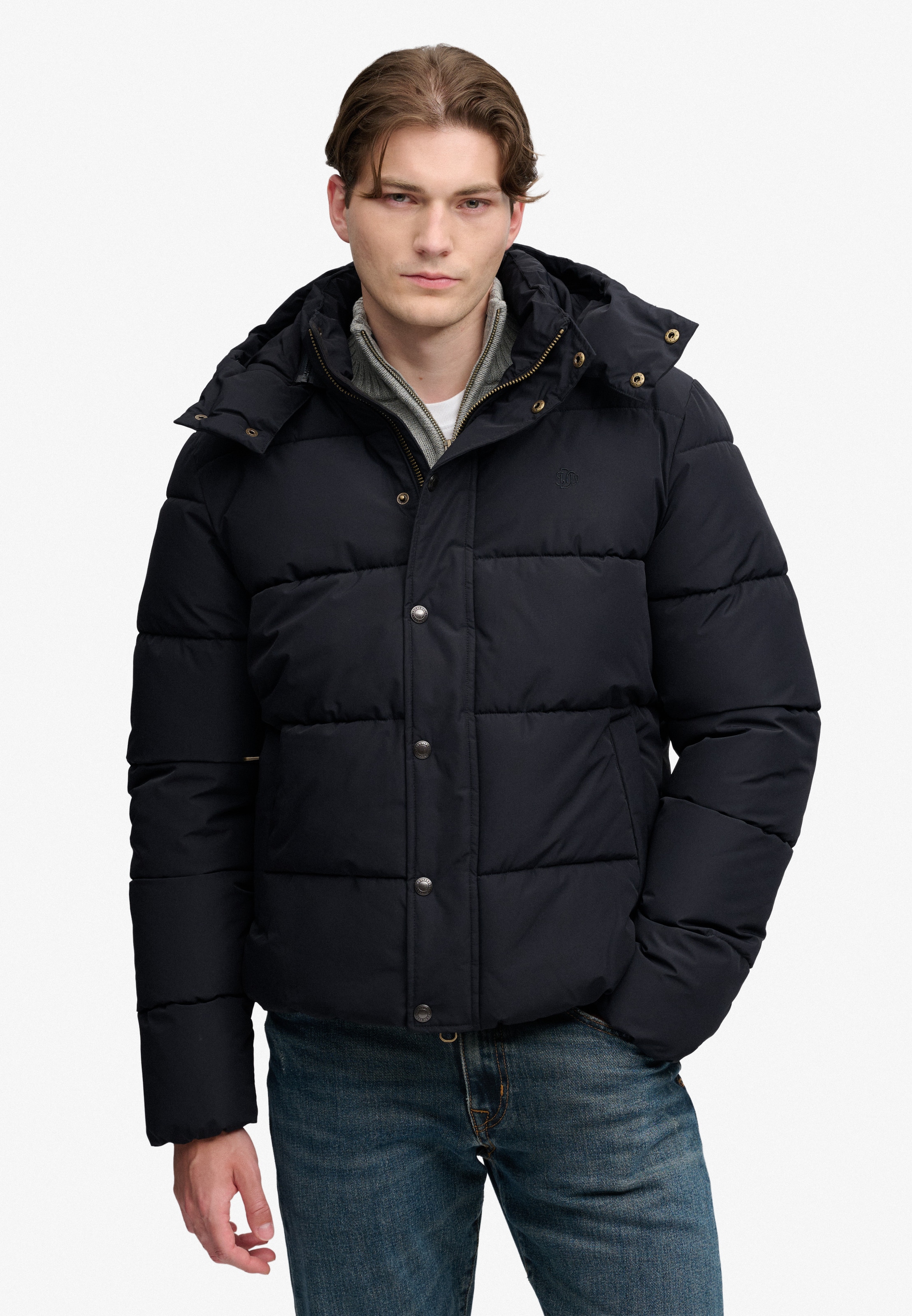 Superdry Steppjacke »PREMIUM HOOD PUFFER JKT« mit Kapuze Kunstfaser, relaxed fit
