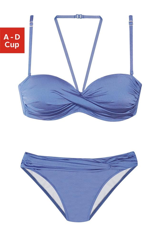 LASCANA Bügel-Bandeau-Bikini, mit verschiedenen Trägervarianten