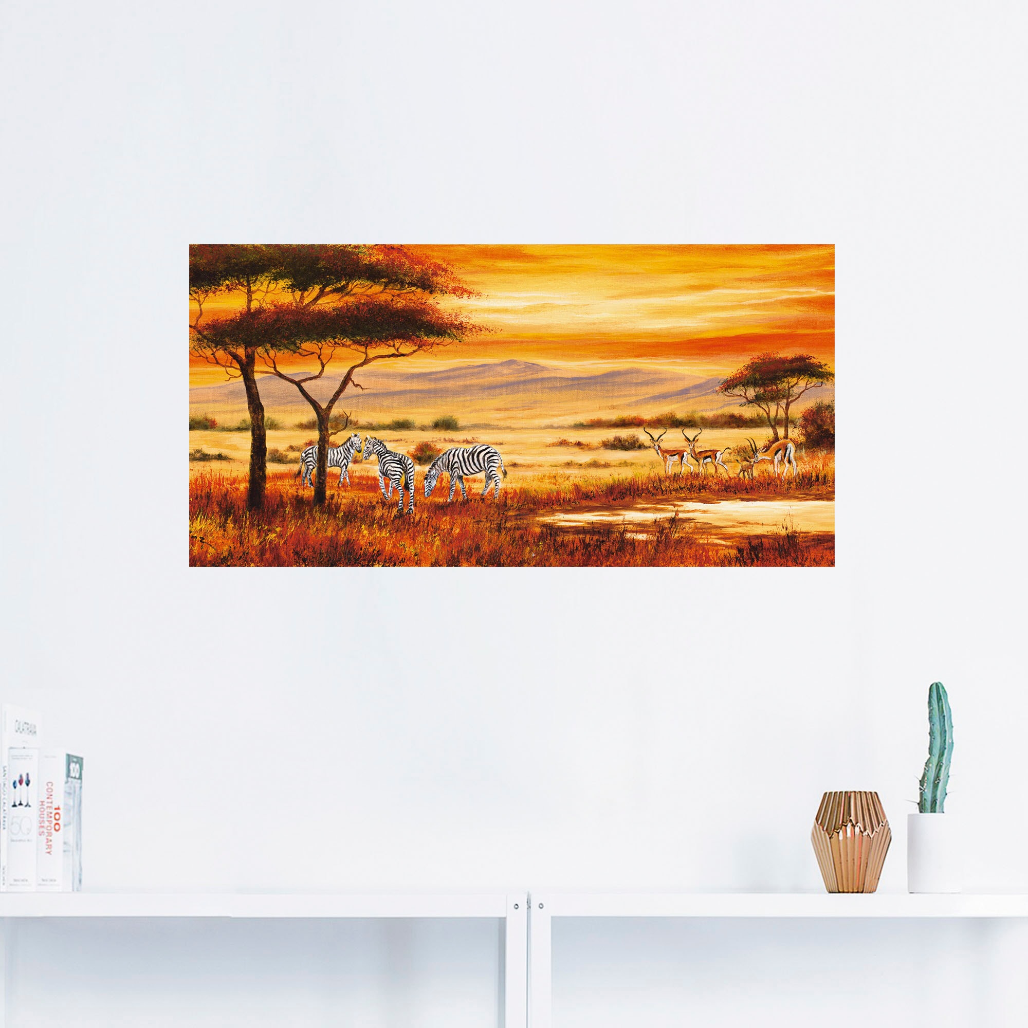 Artland Wandbild »Afrikanische Landschaft I«, Afrika, (1 St.), als Leinwandbild, Poster, Wandaufkleber in verschied. Grössen