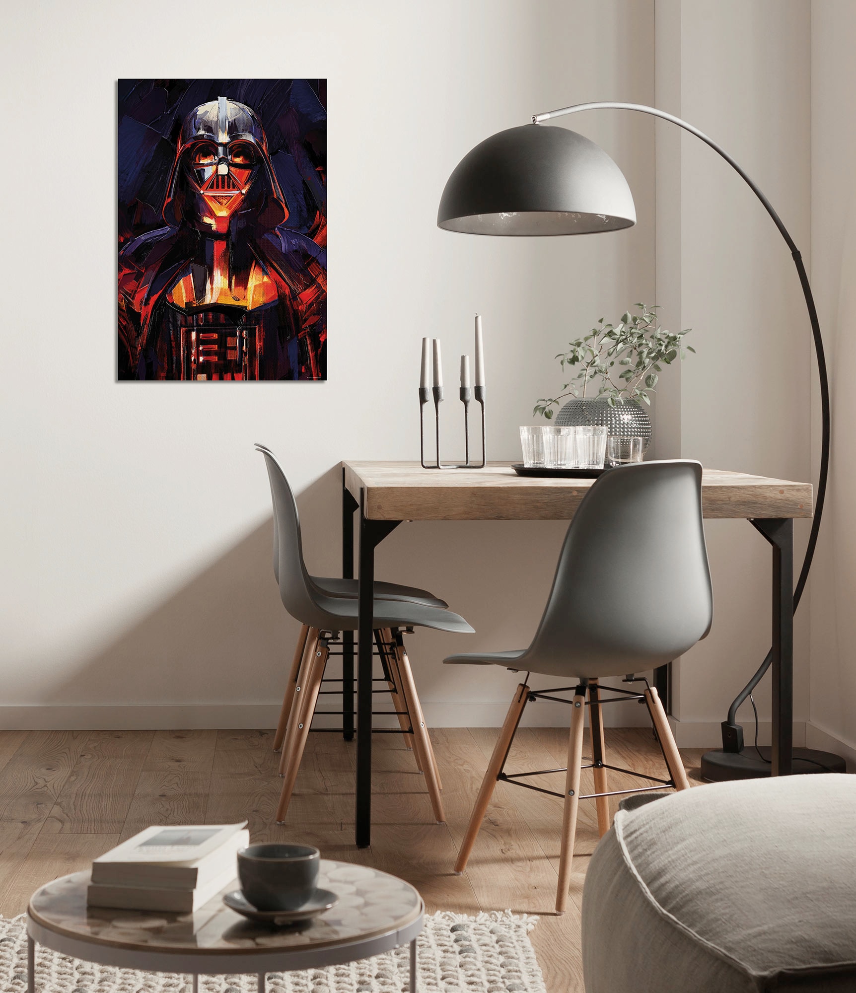 Image of Komar Leinwandbild "Star Wars Darth Vader Flaming" Disney 1 Stk. tlg. 40 x 60 cm (Breite x Höhe) - Kinderzimmer, Dekoration
