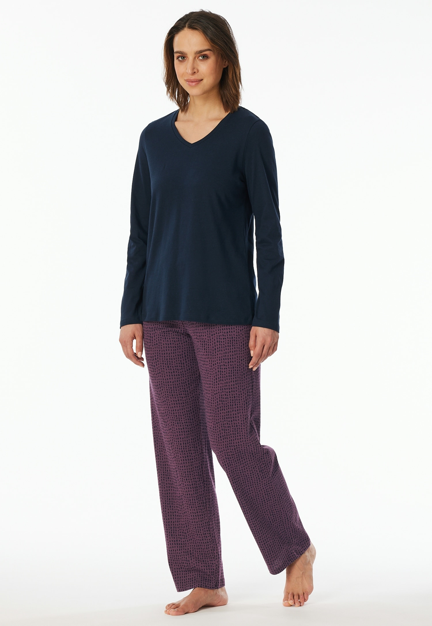 Image of uncover by SCHIESSER Schlafanzug "Uncover Nightwear" 2 Baumwolle, Single Jersey-Qulität, langärmelig, bequem, atmungsaktiv
