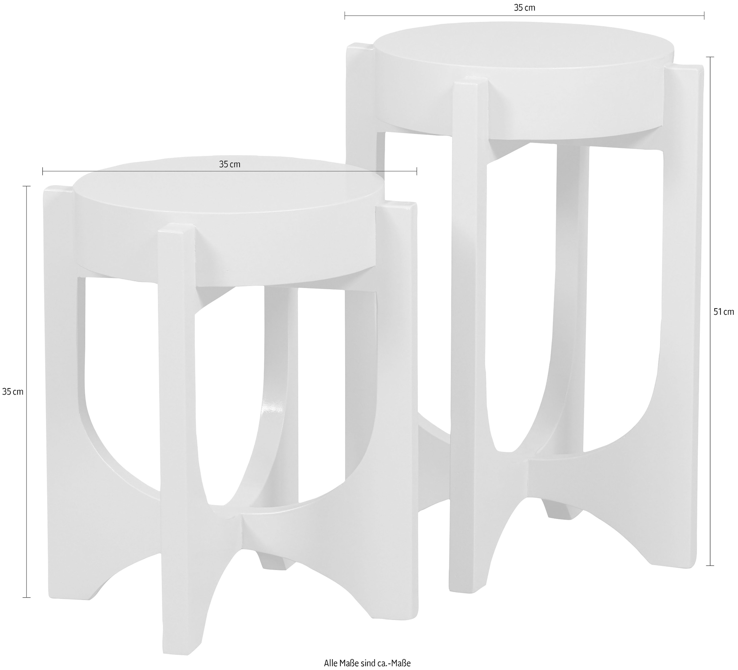 WOOOD Beistelltisch »Hold«, aus Mangoholz H 51 cm x B 35 cm