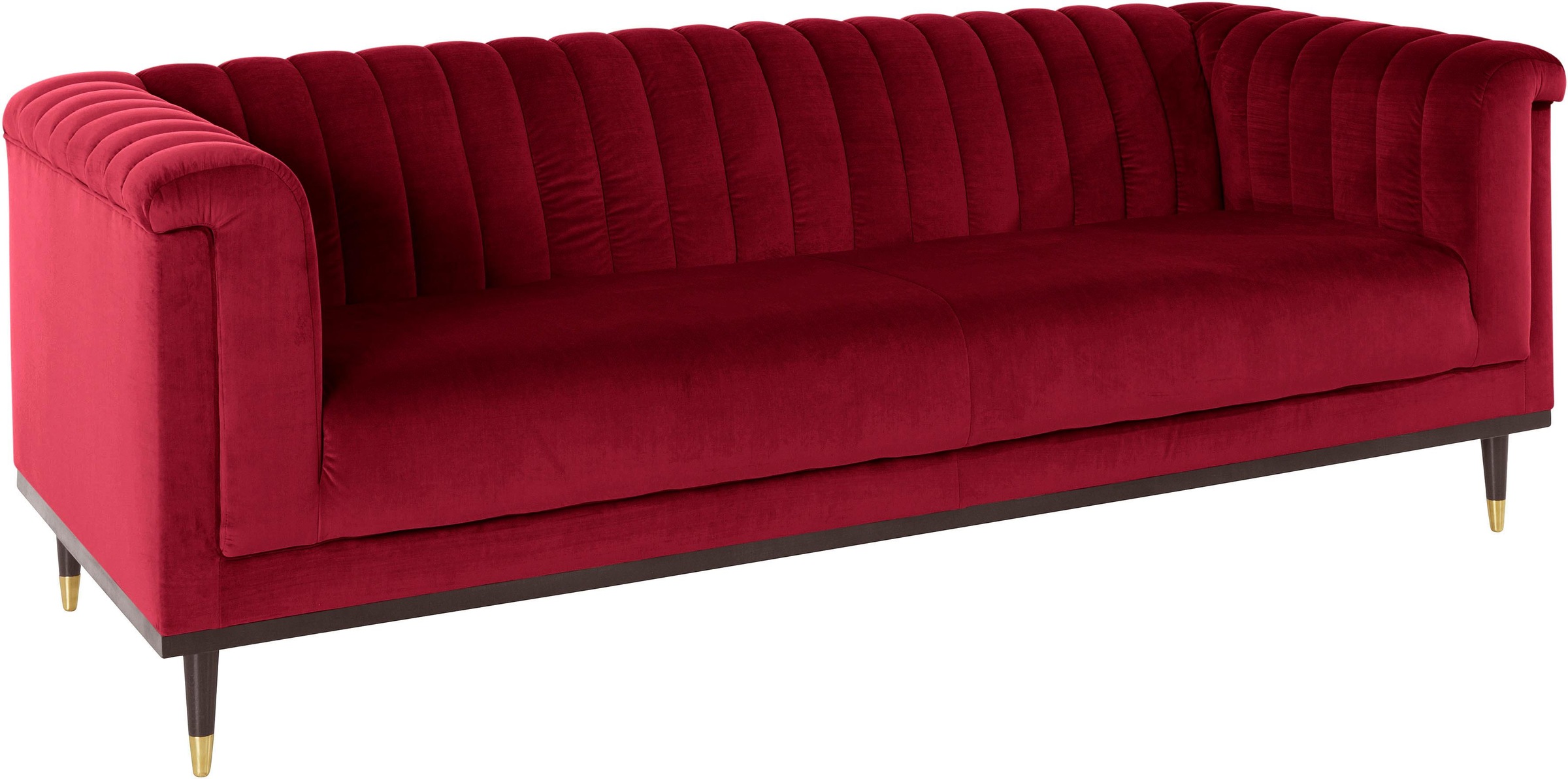 Image of Guido Maria Kretschmer Home&Living 3-Sitzer »Chamby«, mit Holzrahmen unten und Steppung im Lehnenbereich bei Ackermann Versand Schweiz