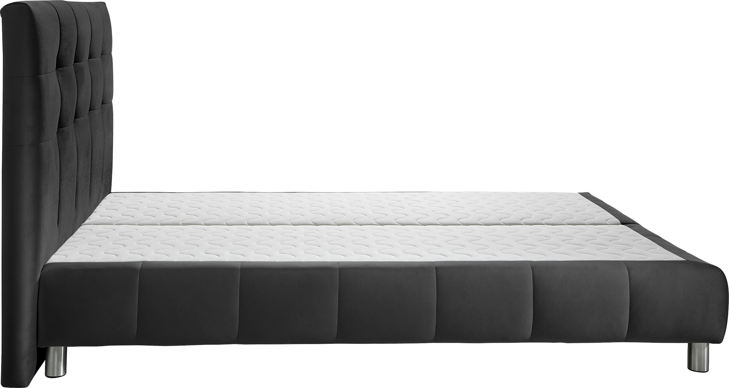 andas Boxspringbett »Salo XXL«, in Samtoptik oder Struktur, 6 Breiten in Überlänge 220cm, 4 Härtegrade