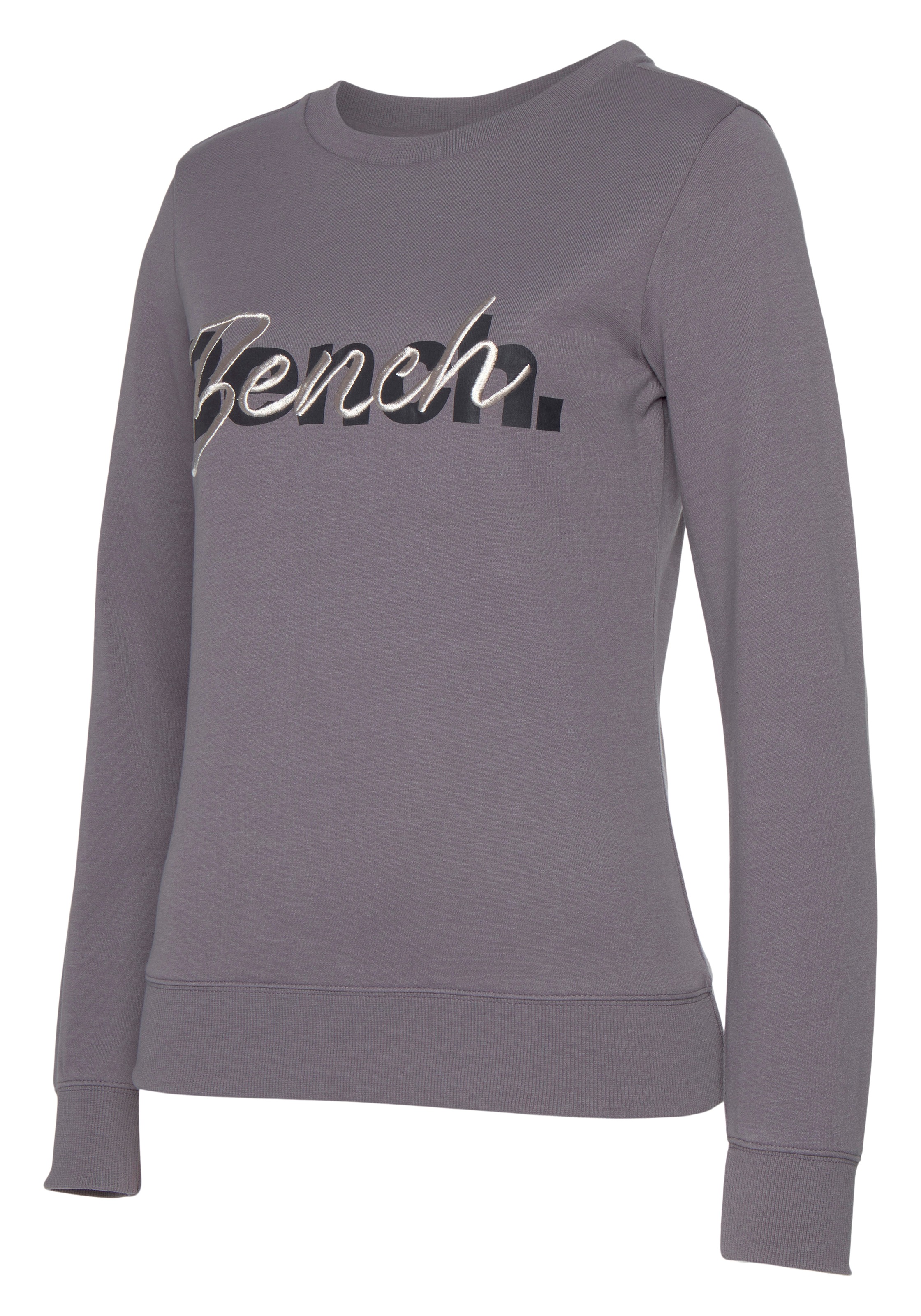 Bench. Loungewear Sweatshirt, mit Logodruck und Stickerei, Loungeanzug