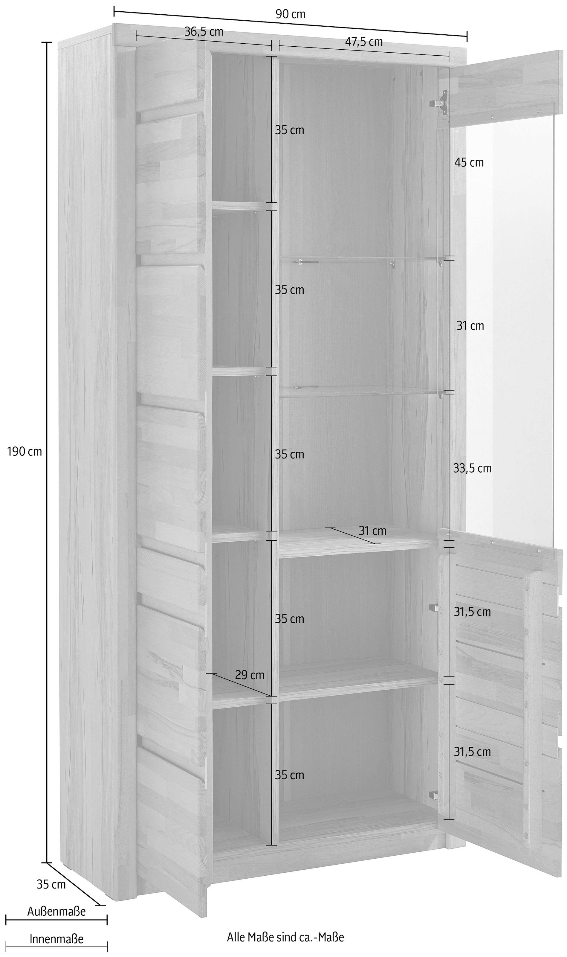 Home affaire Vitrine »Silkeborg« Höhe 190 cm