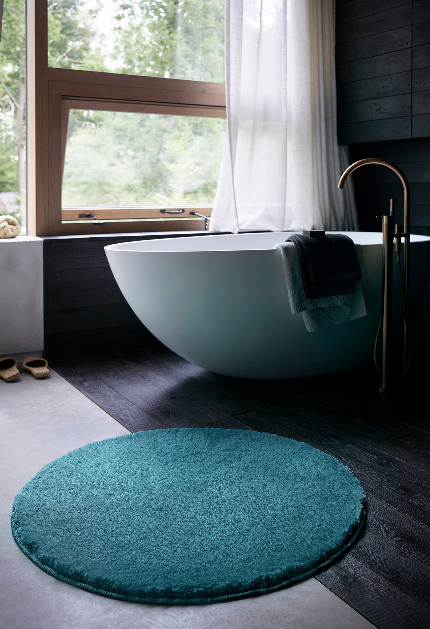 Wecon home Basics Badematte »Joris«, rutschhemmend beschichtet, strapazierfähig, waschbar, viele Grössen, Badezimmerteppich, uni