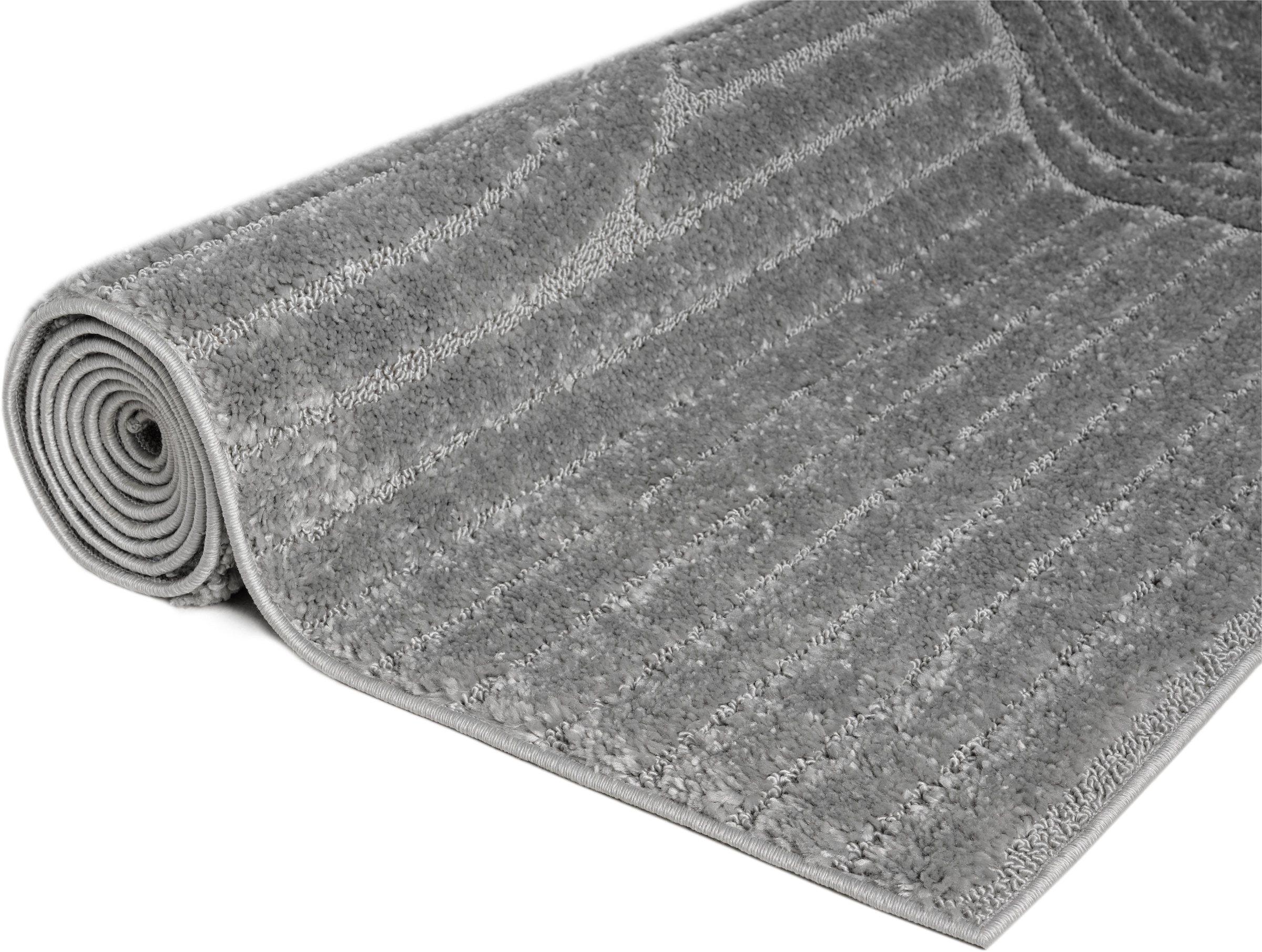 GOODproduct Teppich »Jonne, Boho-Design, Scandi, Designteppich« rechteckig 20 mm Höhe Hoch-Tief, 3D Optik, skandinavischer Stil, Wohnzimmer, Schlafzimmer