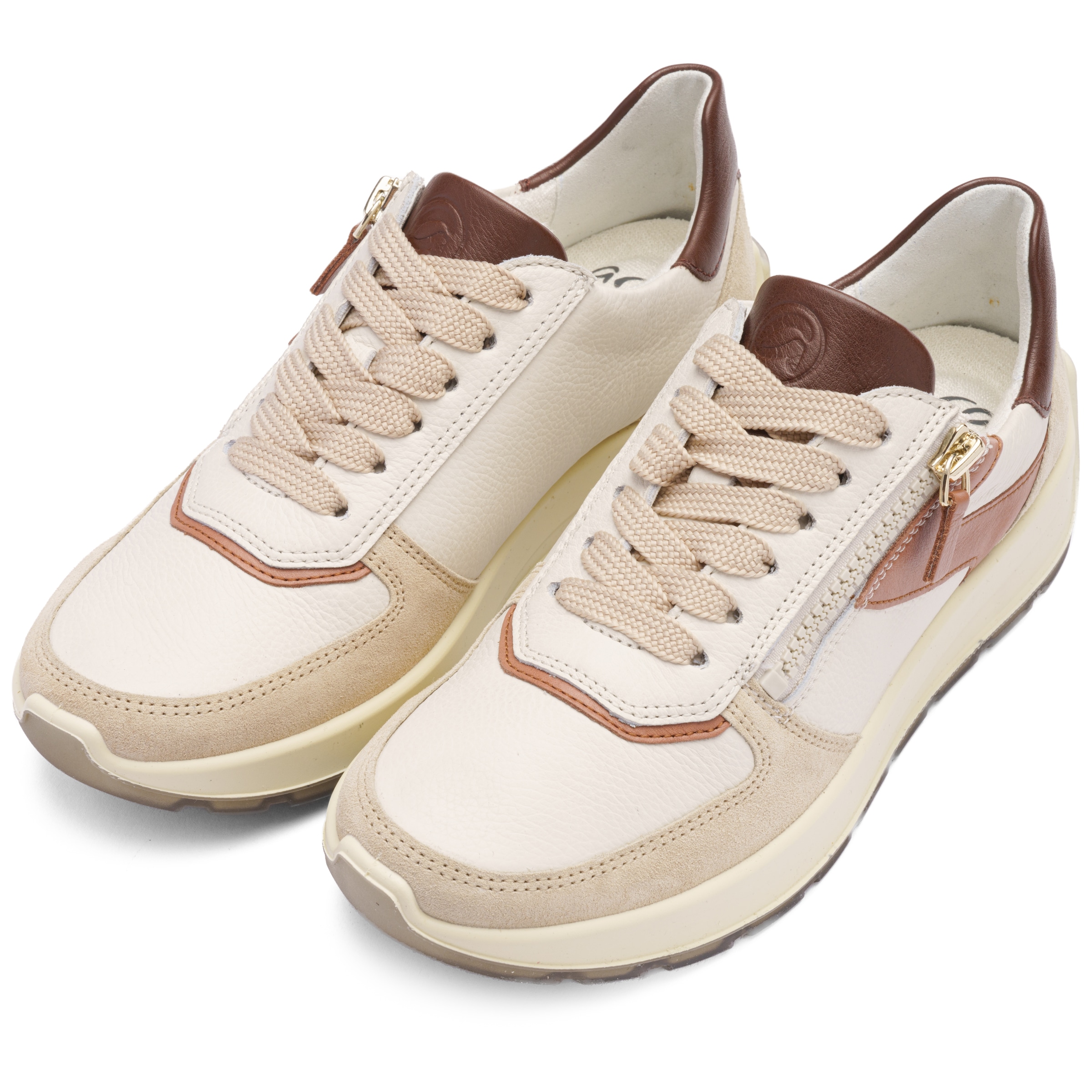 Image of Ara Plateausneaker "NEW YORK" Plateau, Freizeitschuh, Halbschuh, Schnürer, Kontrastbesätze, H-Weite