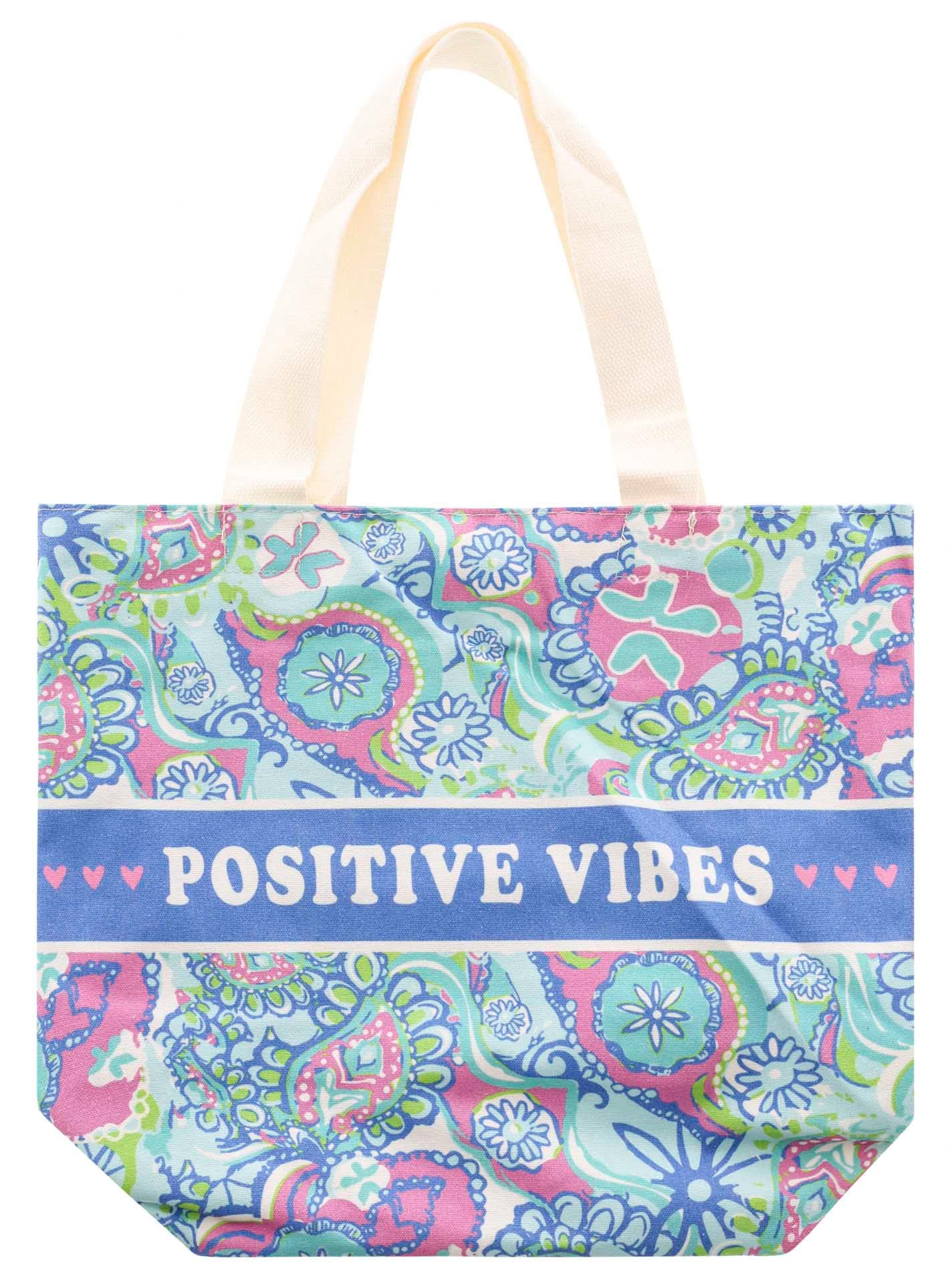 Image of Zwillingsherz Tragetasche Stofftasche mit Henkel, gemustert, Schriftzug