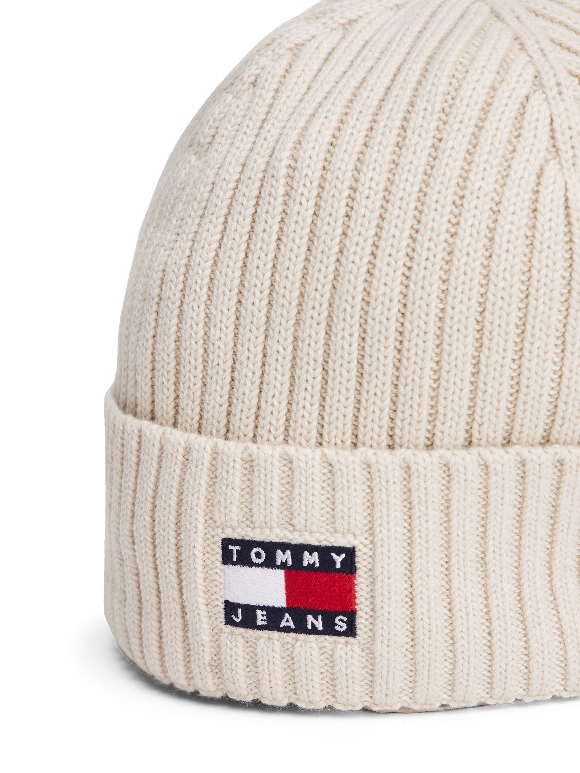 Tommy Jeans Beanie »TJW HERITAGE CORE«, Rippstrick, Umschlag, normale Passform