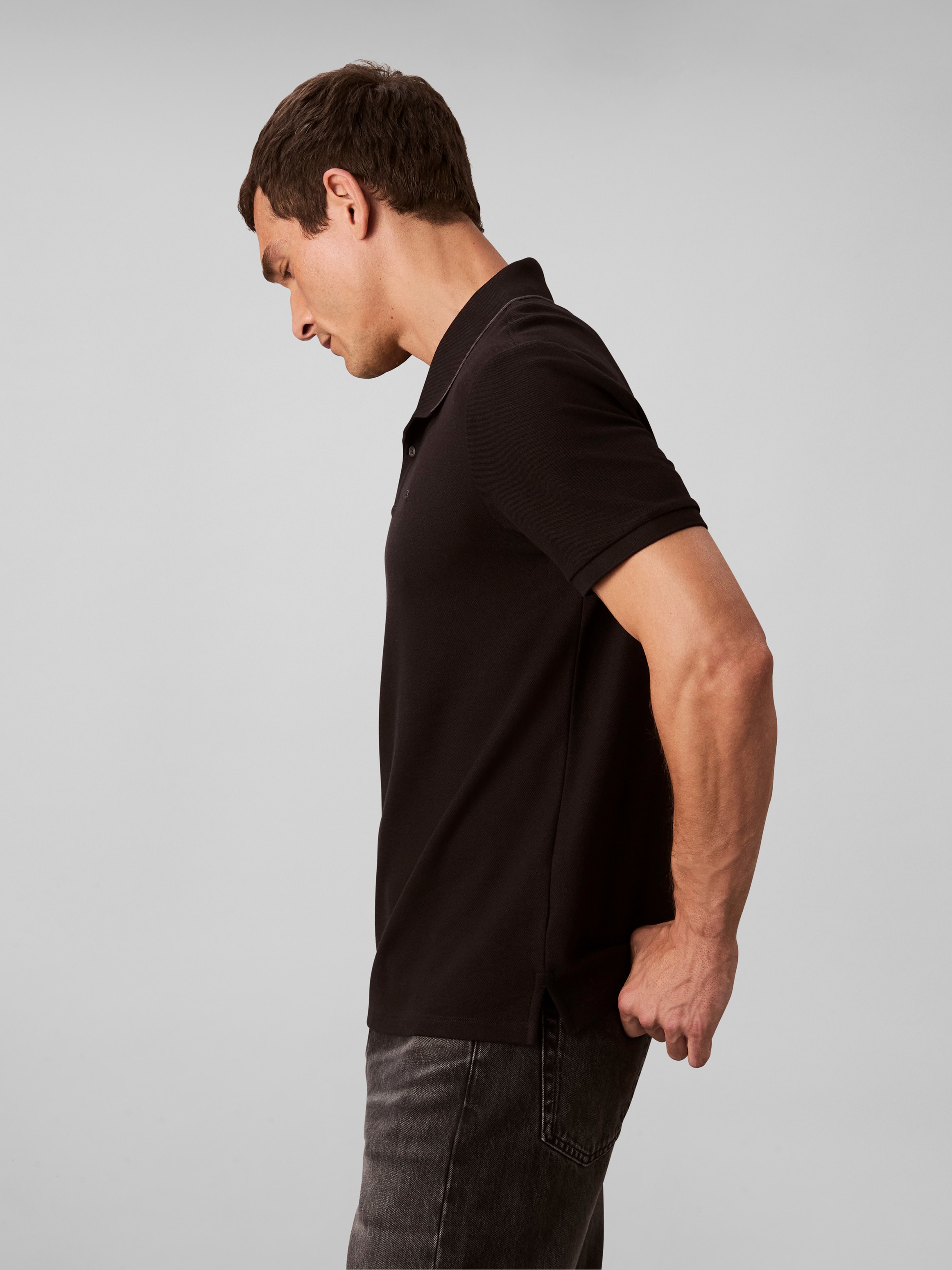 Calvin Klein Poloshirt »SS RFND PQ TPPD CLSS« Mit Rundhalsausschnitt