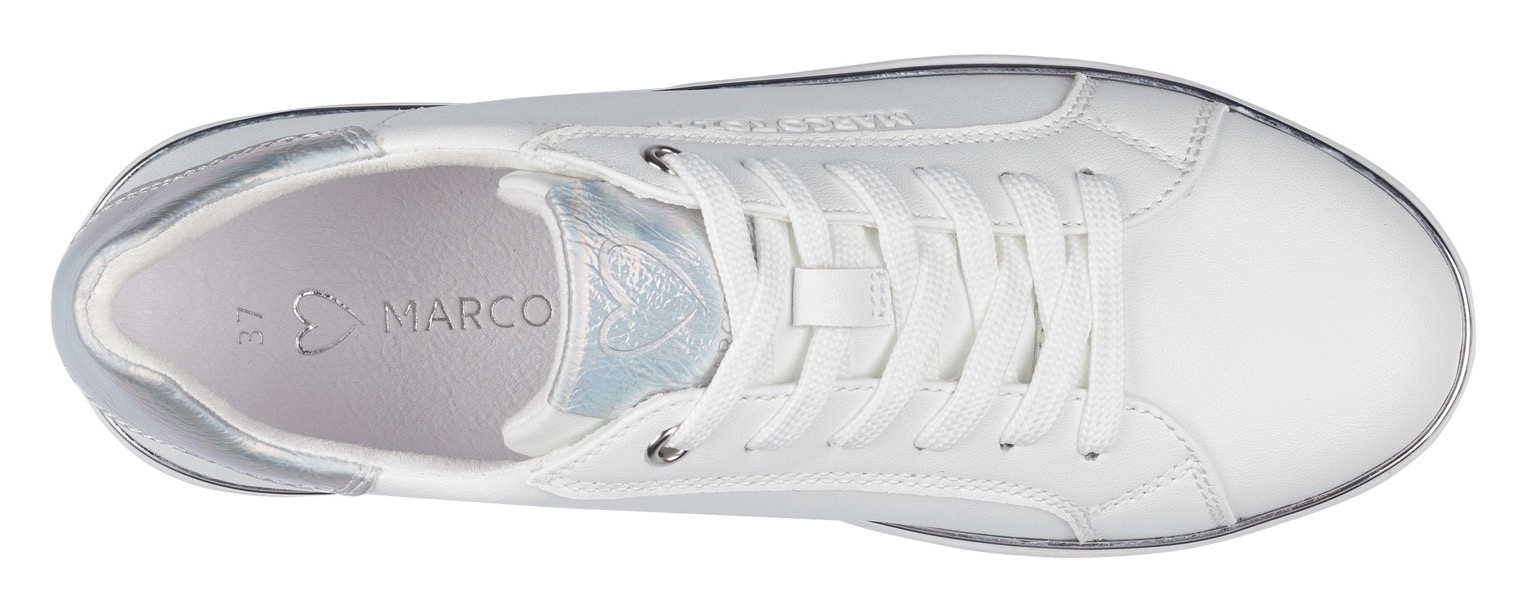 MARCO TOZZI Plateausneaker, mit tollen Metallic-Details, Freizeitschuh, Halbschuh, Schnürschuh